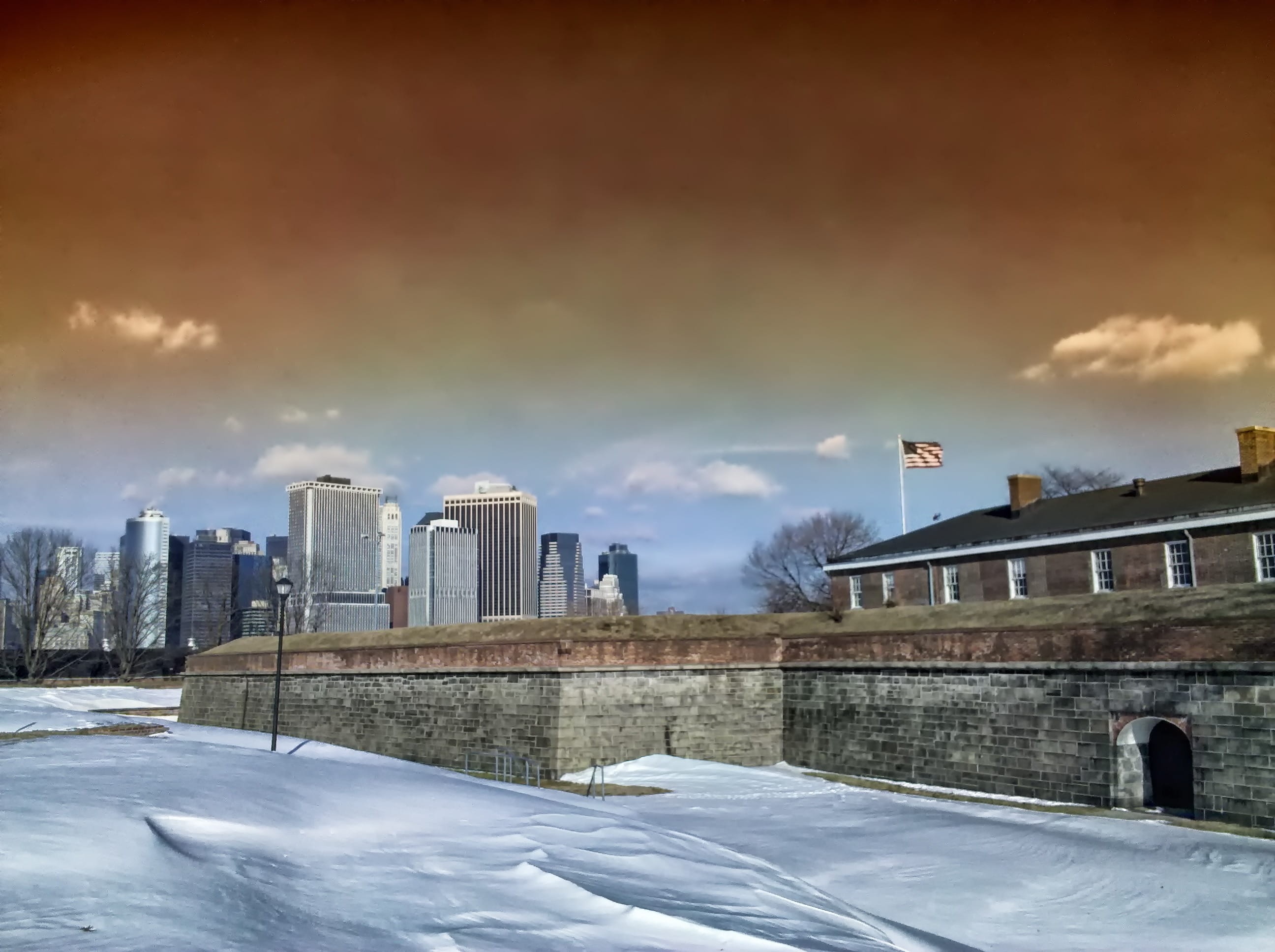 covering, storm, ice, architecture, no People, urban Scene, built Structure, city, day, 2K, skyline, cold - Temperature, buildings, building, sky, nature, HD Wallpaper
