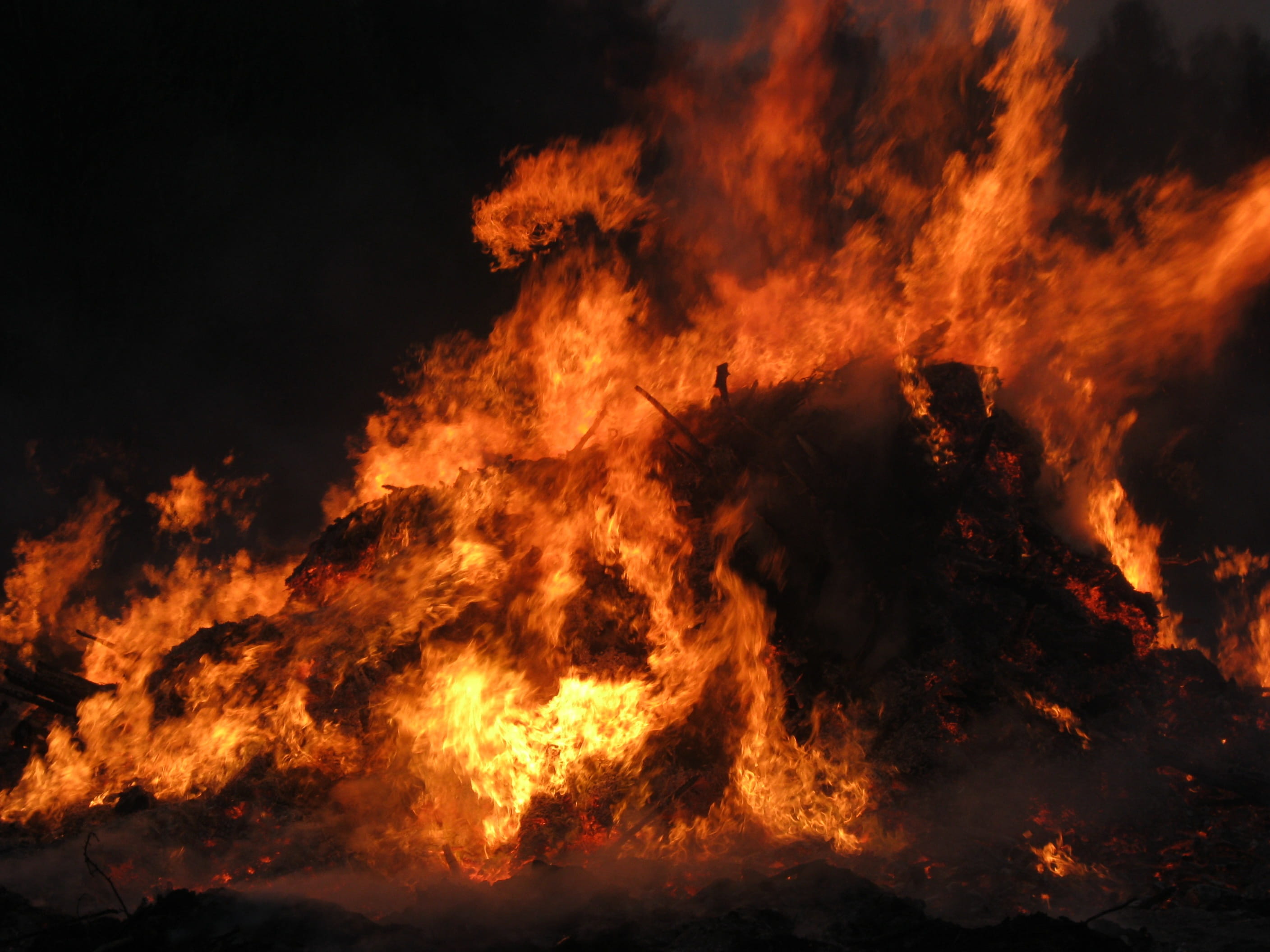 Flame, Brand, inferno, nature, yellow, fireball, fire - natural phenomenon, burning, warning sign, sign, bonfire, danger, Fire, accidents and disasters, HD Wallpaper