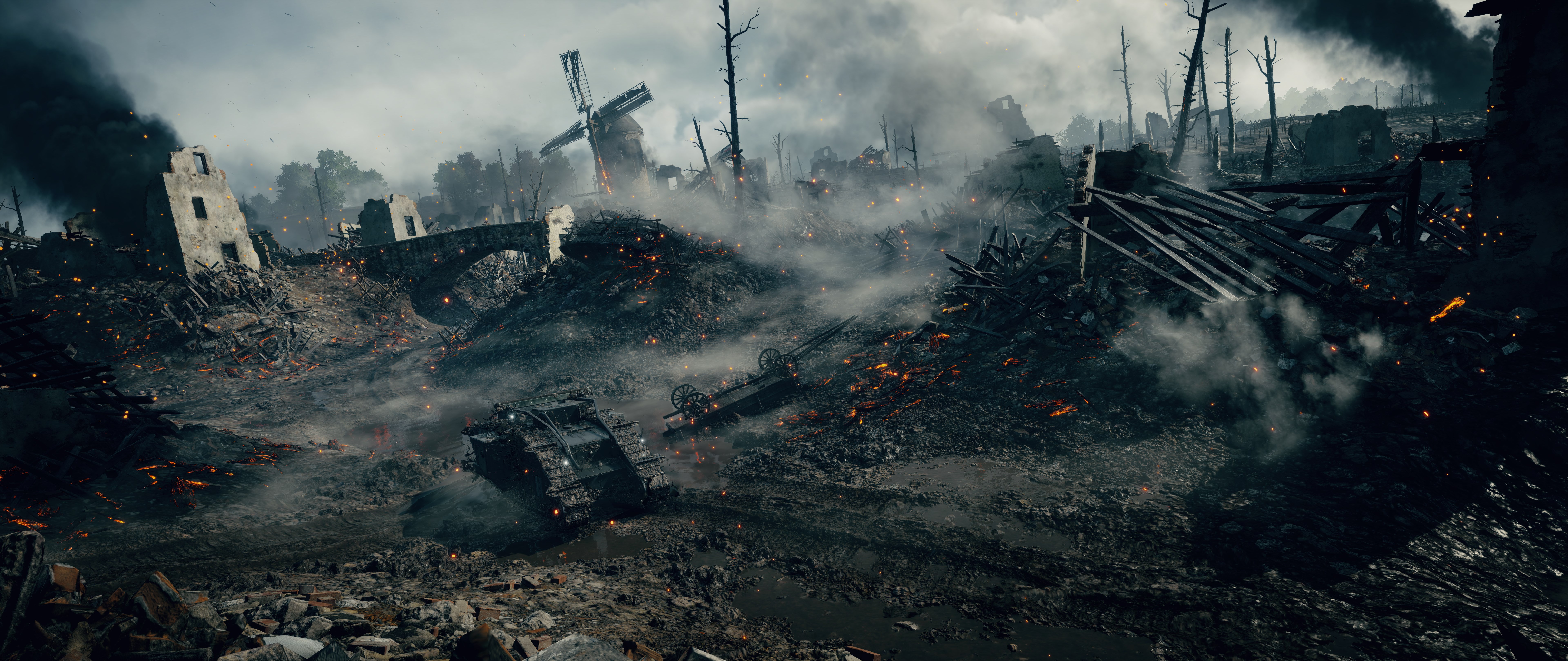 cityscape, pollution, battlefield 1, environmental issues, no people, environmental damage, air pollution, city, accidents and disasters, fire, destruction, HD Wallpaper
