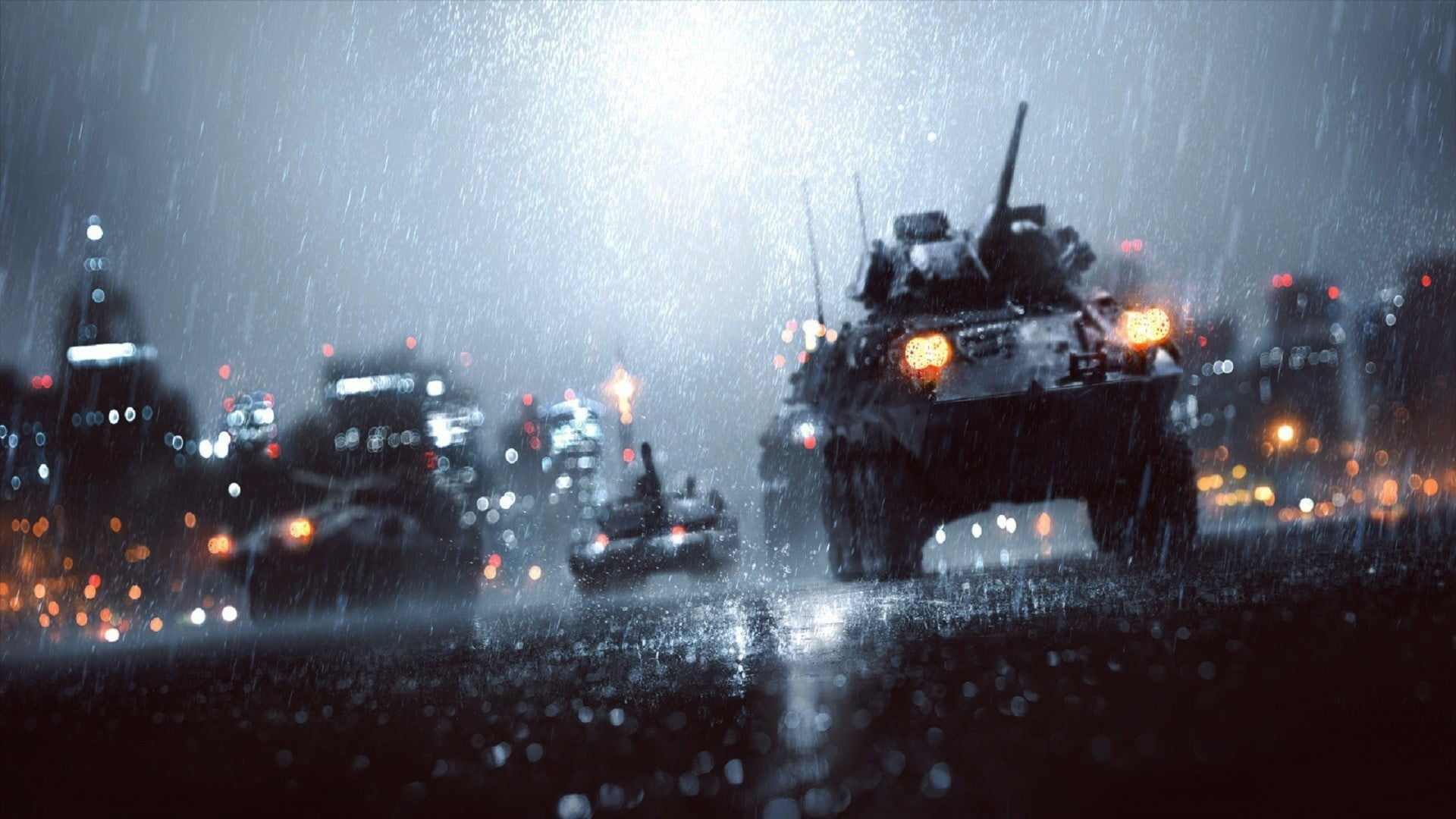 on the move, motion, illuminated, 1080P, storm, mode of transportation, battle, water, nature, snowing, road, communication, night, motor vehicle, dice, HD Wallpaper