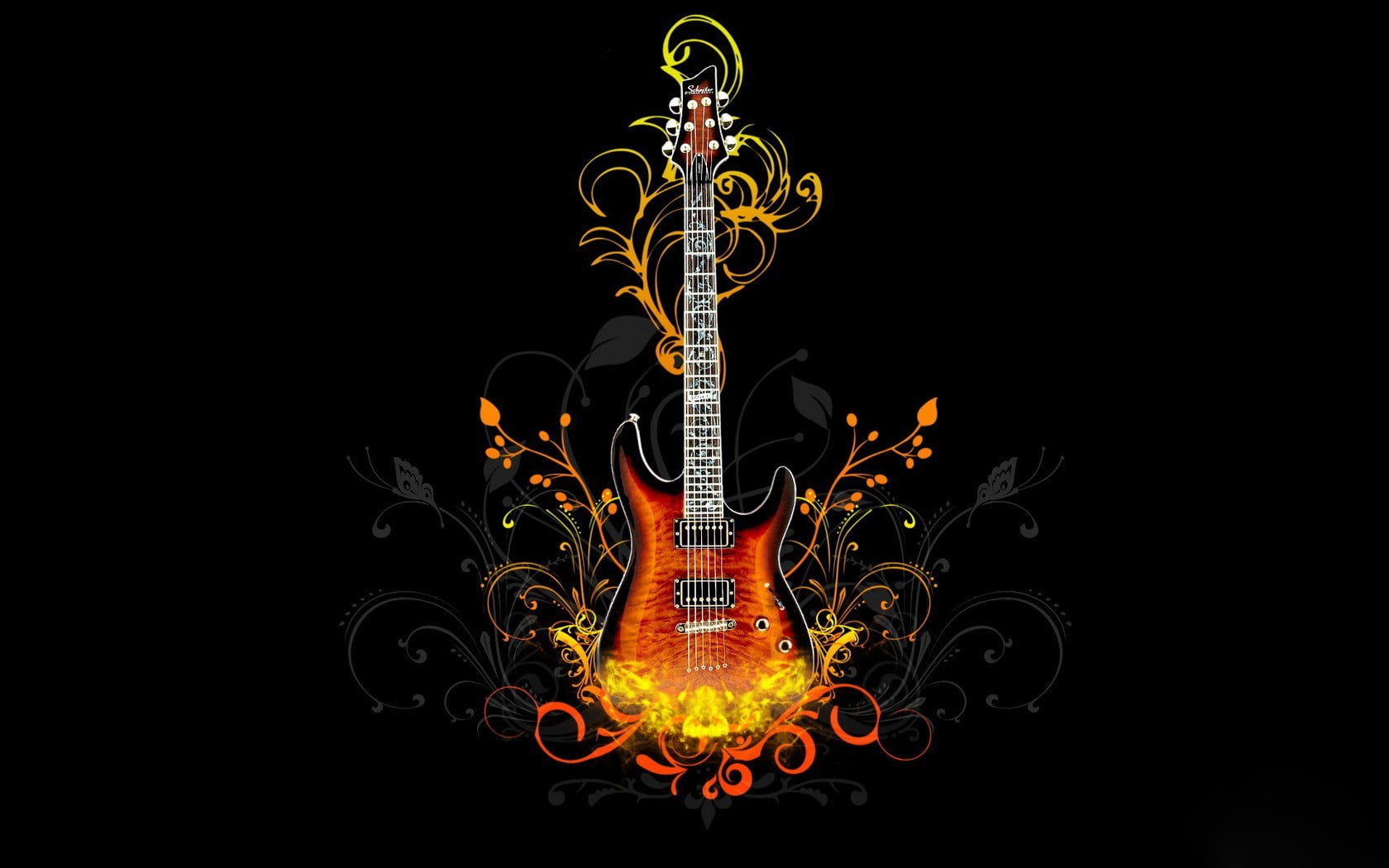 abstract, close-up, studio shot, jazz Music, pattern, lighting equipment, technology, music, folk Music, flaming, no people, art, orange color, vector, HD Wallpaper