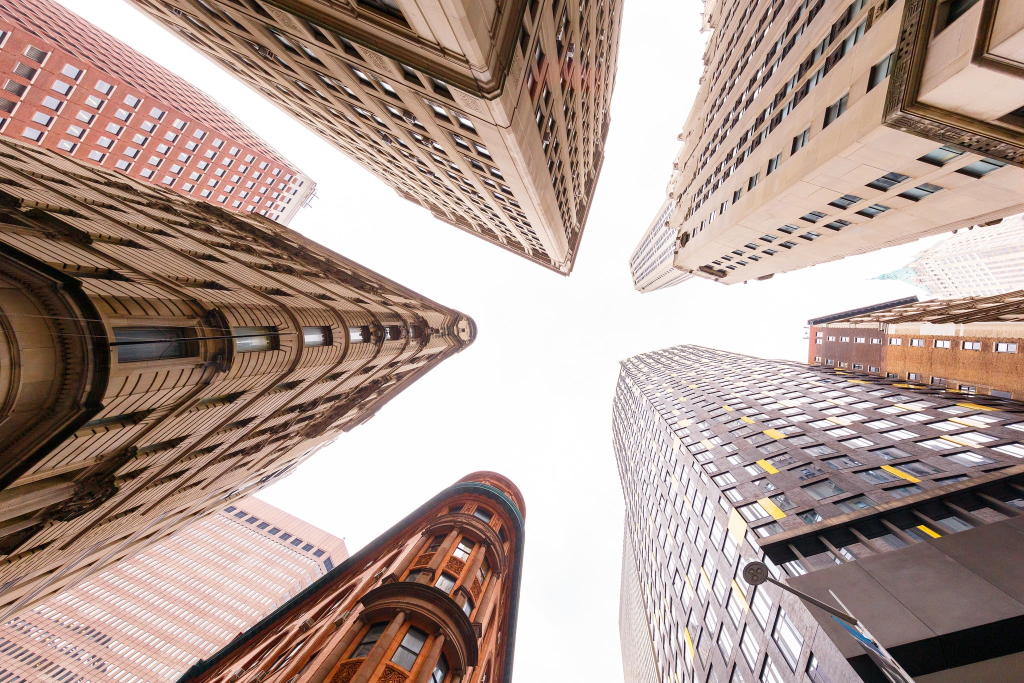 ceiling, tourism, 1080P, clear sky, photo manipulation, built structure, beige, Wall Street , city, travel destinations, skyscraper, building exterior, HD Wallpaper