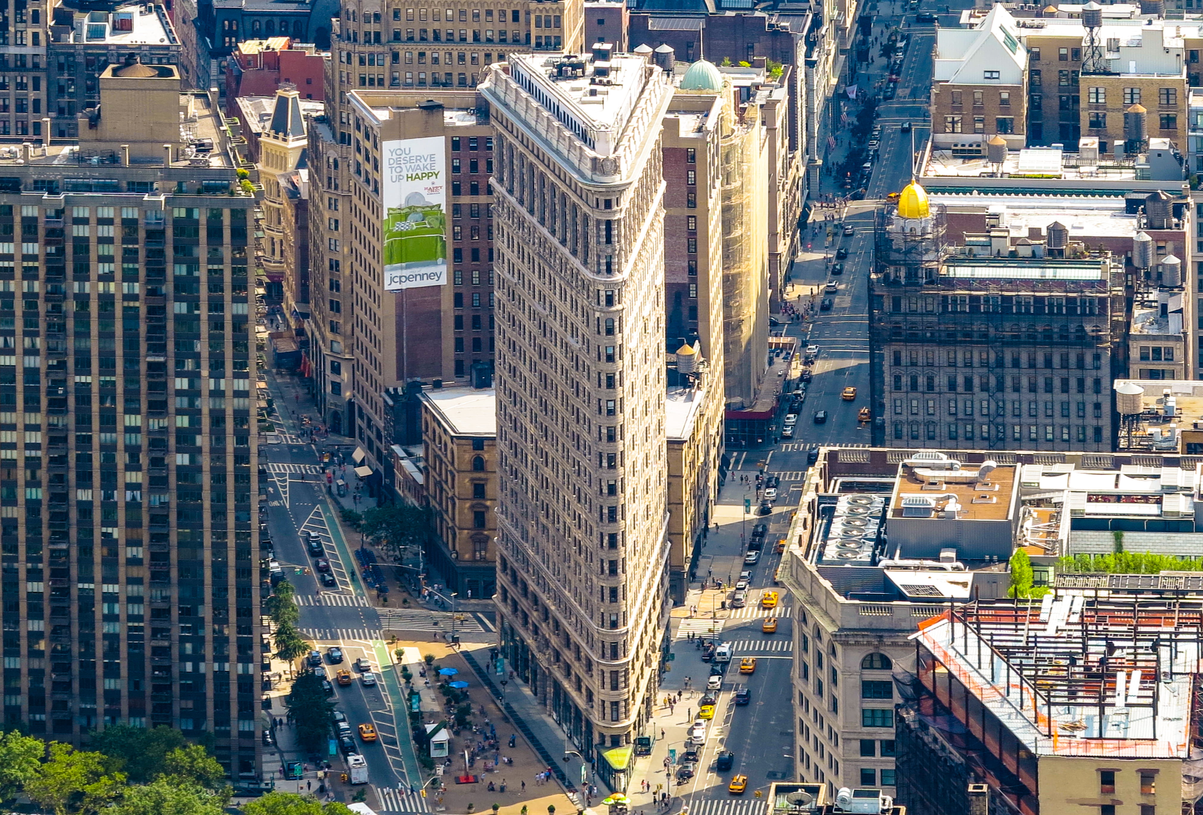 new york city, street, tallest, tourist attraction, photo, skyline, new york, city, office building exterior, traffic, tall - high, buildings, day, high angle view, HD Wallpaper