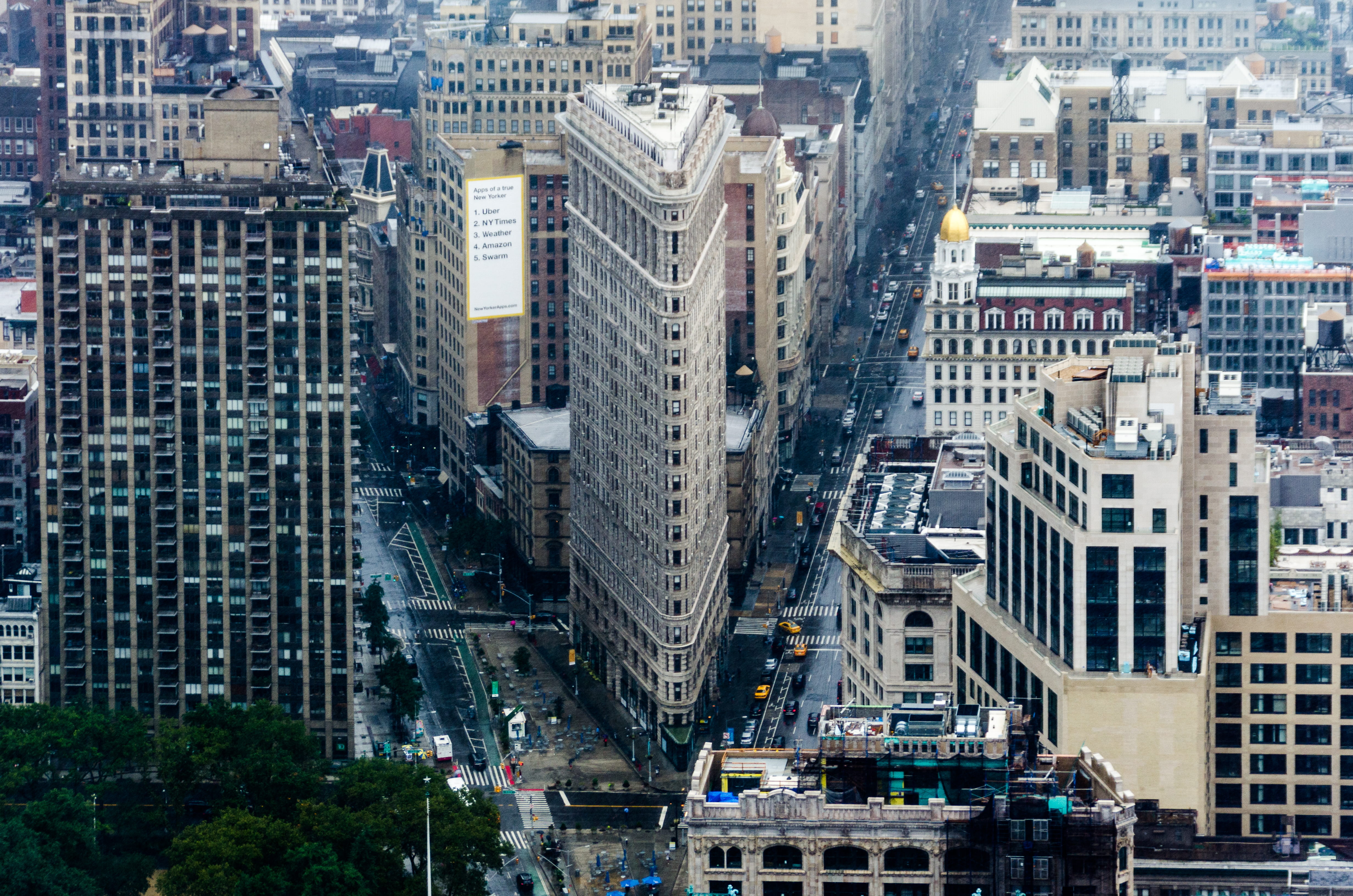 modern, tall - high, cityscape, aerial, high, car, day, building exterior, transportation, architecture, motor vehicle, york, mode of transportation, outdoors, HD Wallpaper