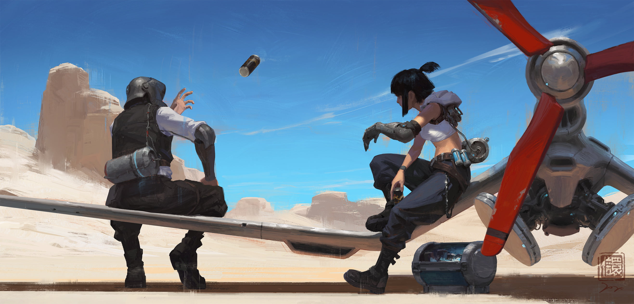 fantasy art, 2K, Kan Liu, post apocalypse, HD Wallpaper