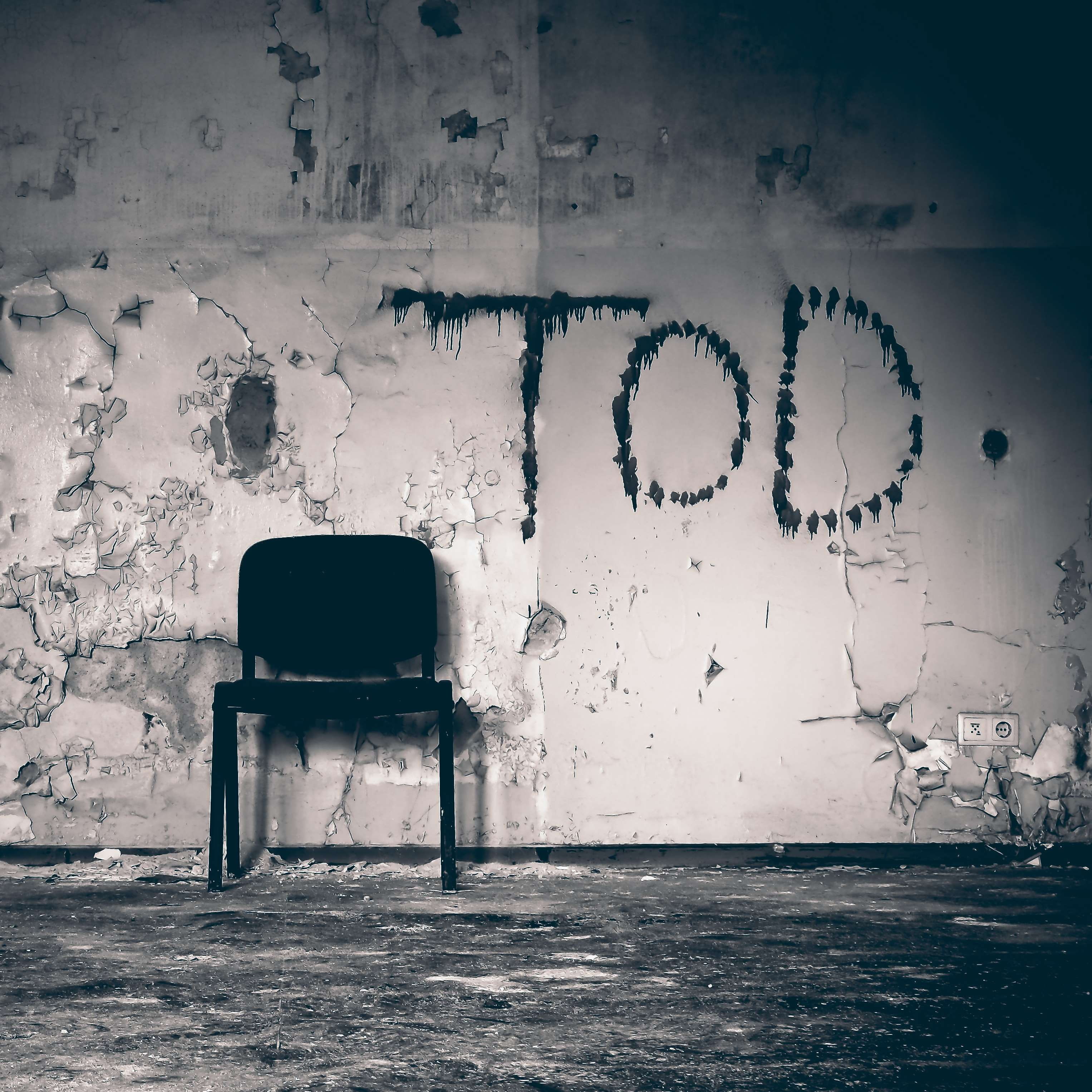 empty, day, ruin, dirt, mood, black and white, run-down, indoors, deterioration, tod, ruined, no people, text, mysterious, dirty, broken, school, bad condition, Phone HD Wallpaper