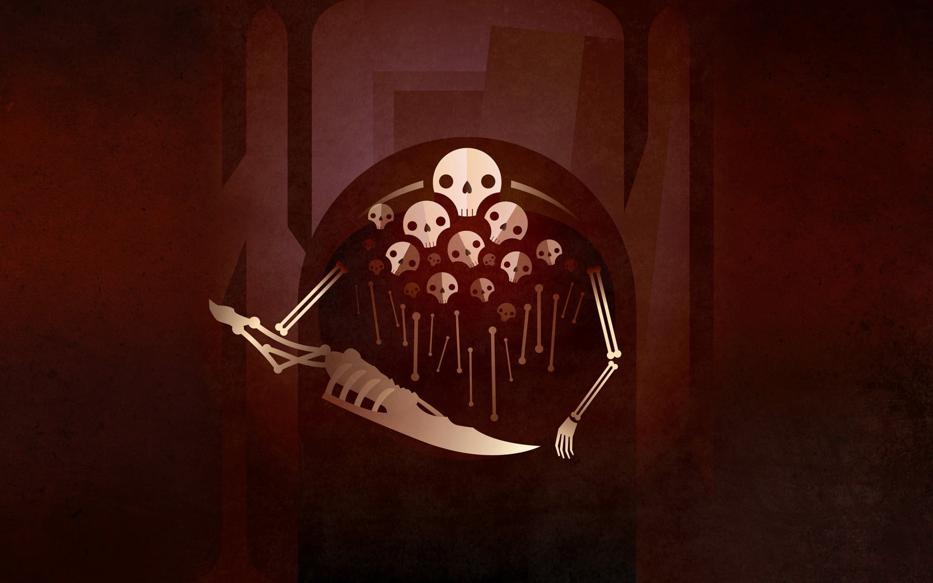 spooky, shape, wood - material, skull, circle, ideas, dark, Nito, mask - disguise, wall - building feature, vector, creativity, communication, no people, HD Wallpaper