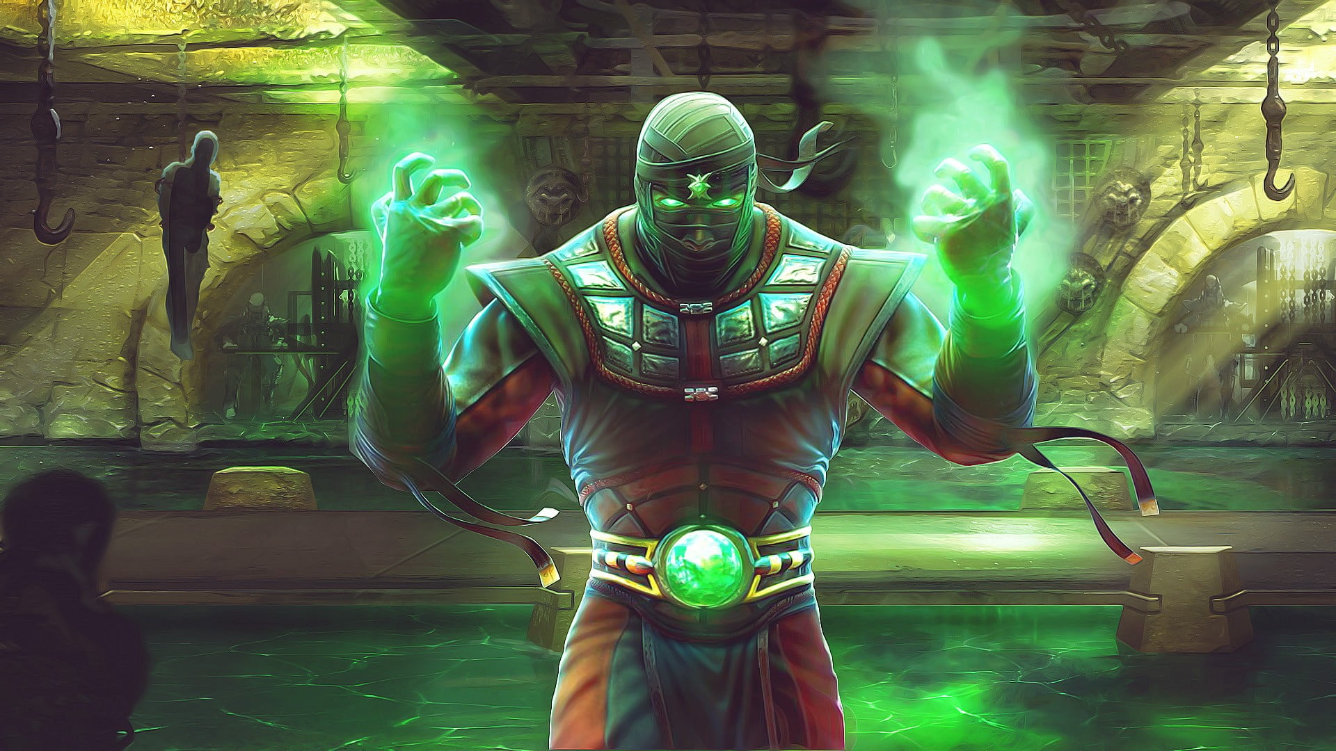 lifestyles, indoors, mortal, three quarter length, night, video games, technology, Mortal Kombat, motion, males, illustration, front view, 1080P, adult, HD Wallpaper
