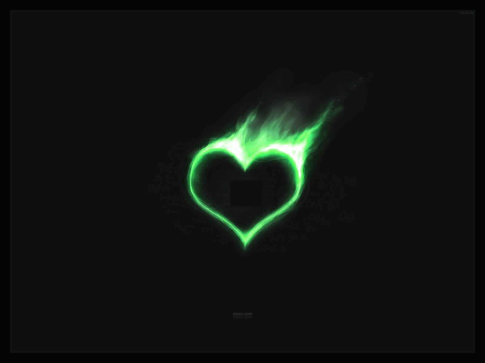 fire - Natural Phenomenon, red, creativity, shiny, black Color, backgrounds, burning, light - Natural Phenomenon, symbol, abstract, Love, green color, flame, HD Wallpaper