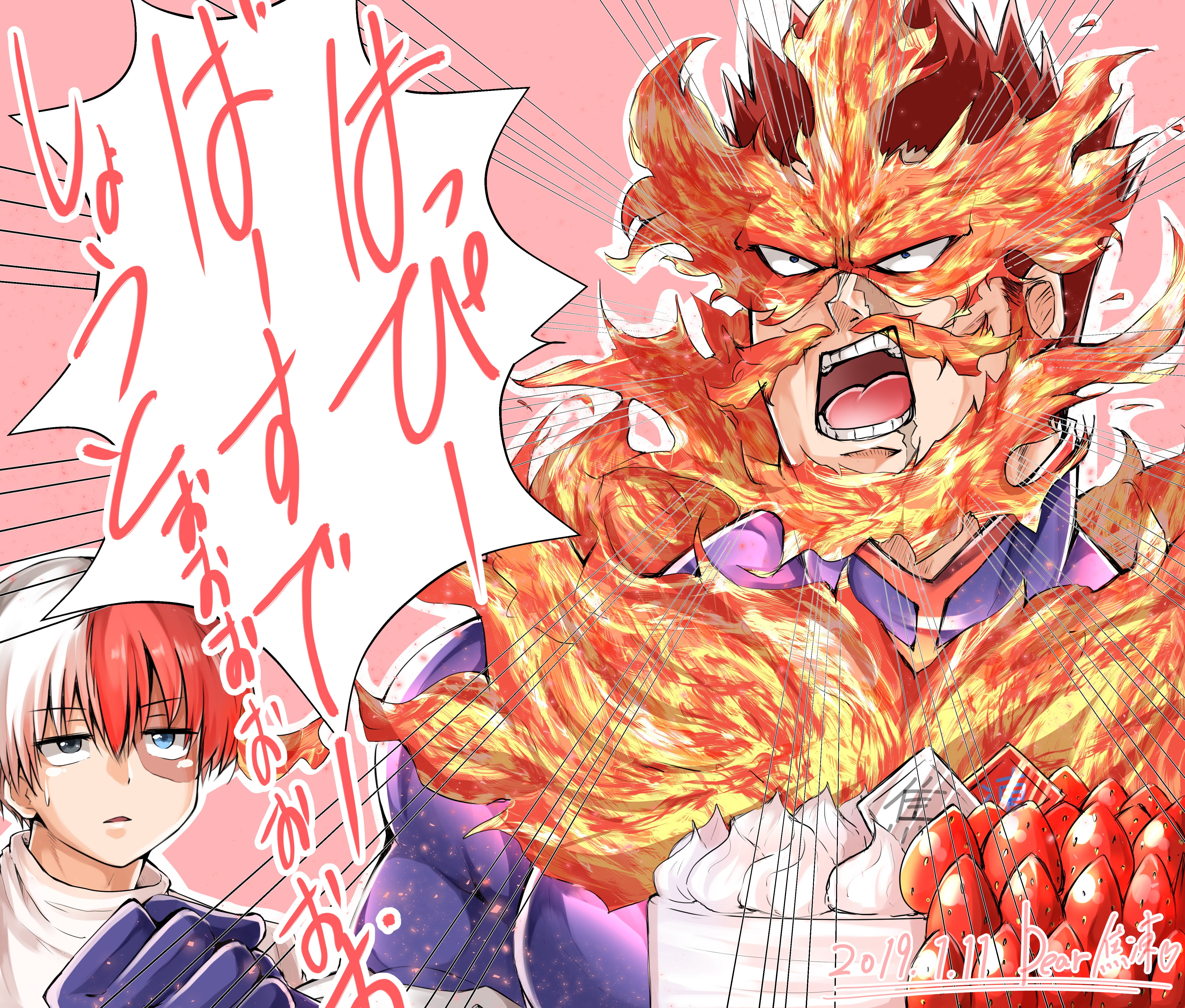 Shoto Todoroki, Anime, Endeavor (Boku no Hero Academia), My Hero Academia, Enji Todoroki, 4K, HD Wallpaper
