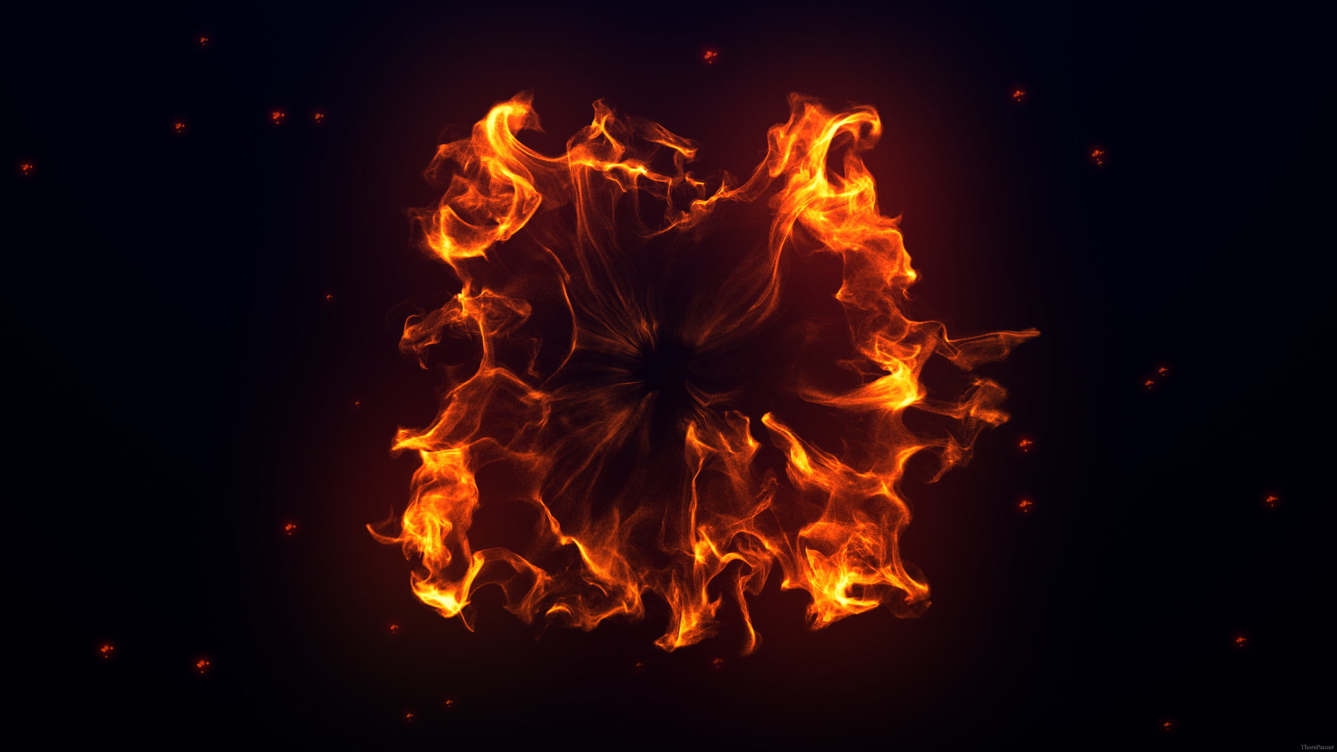 Flame, Sparkles, Artistic, 1080P, Fire, HD Wallpaper