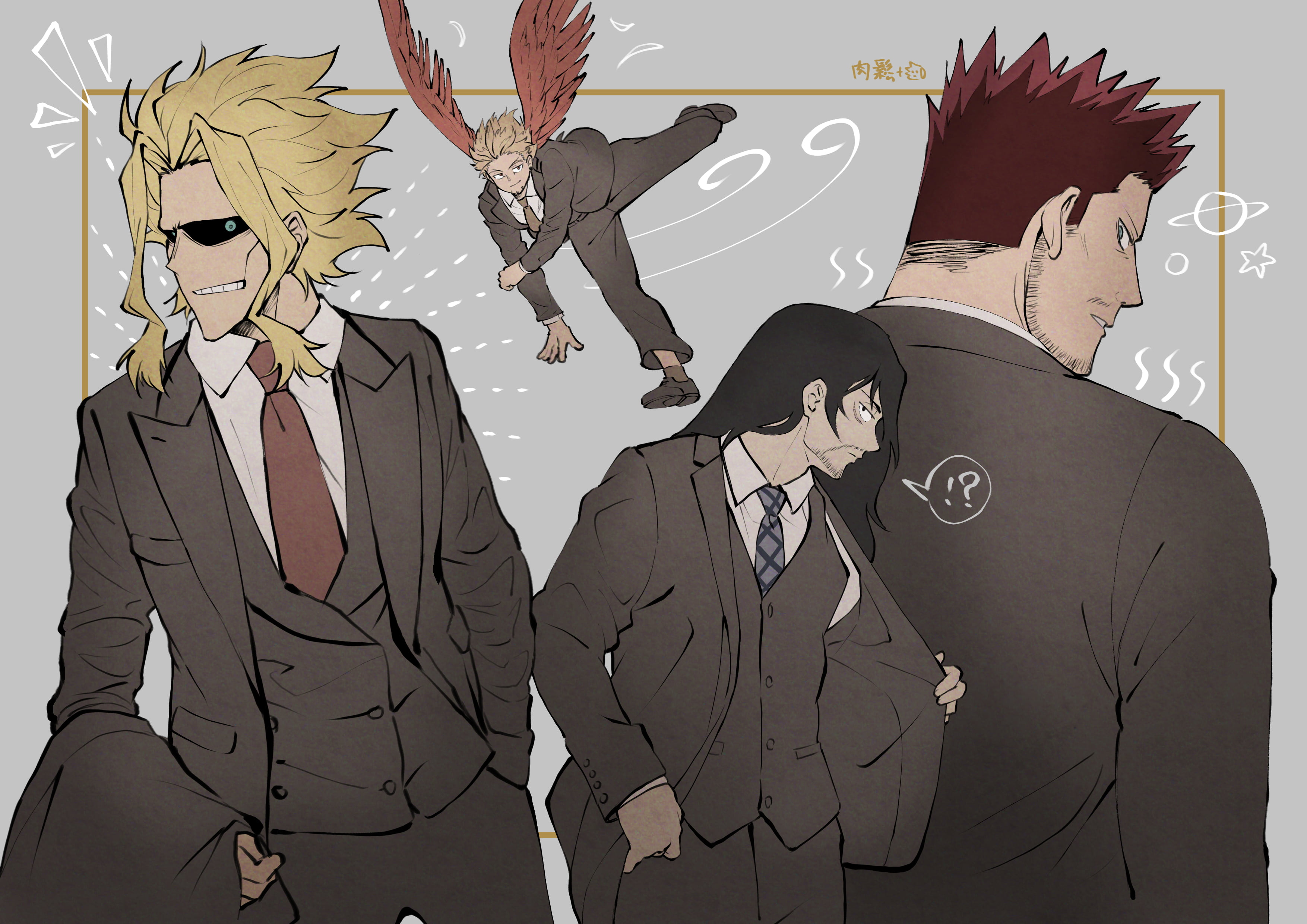 My Hero Academia, Shota Aizawa, Toshinori Yagi, Anime, 2K, Enji Todoroki, David Shield, All Might, HD Wallpaper
