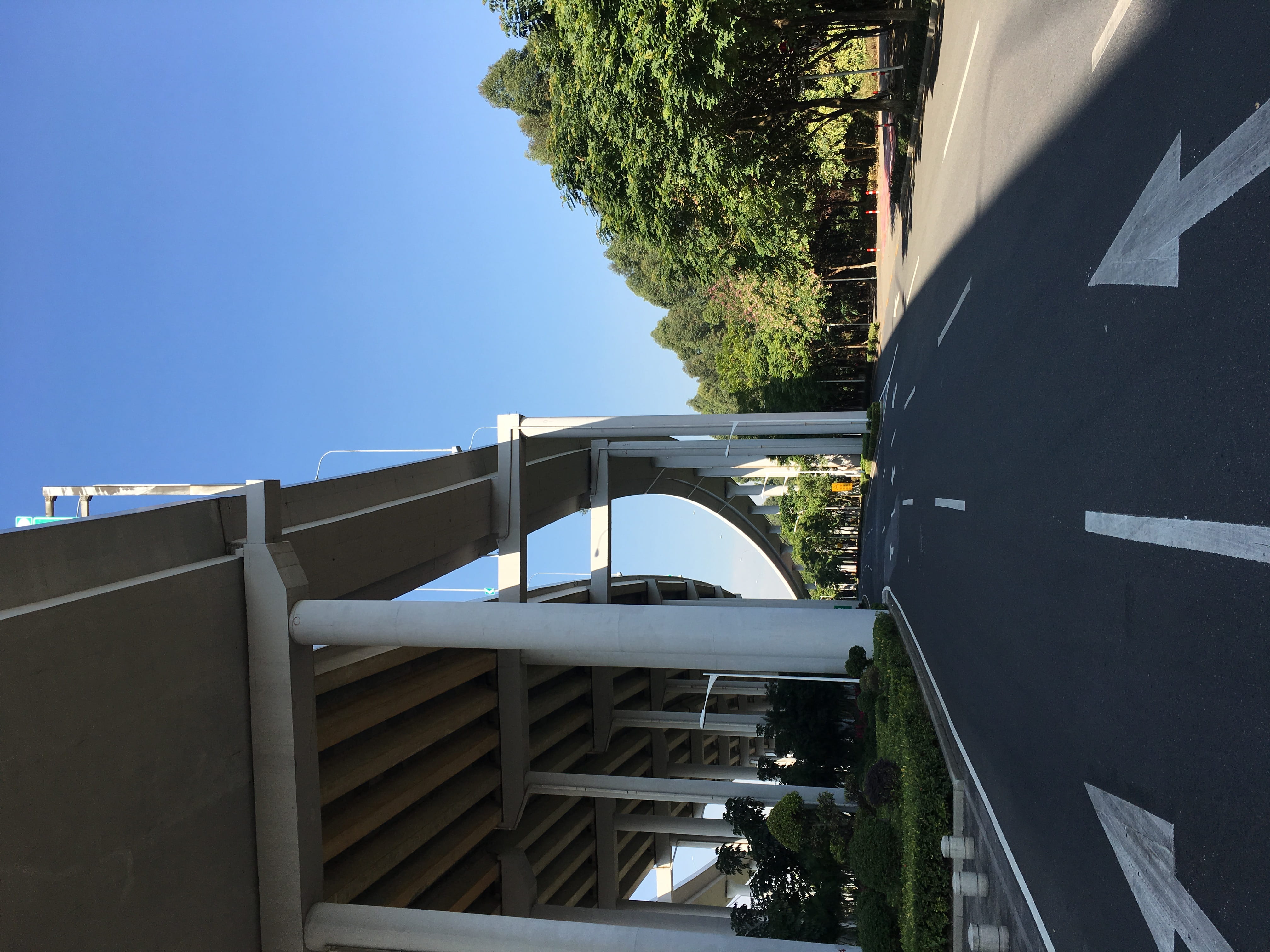 built structure, road, no people, overpass, city, connection, day, transportation, outdoors, architecture, building exterior, tree, symbol, sunlight, guangzhou higher education mega center, HD Wallpaper