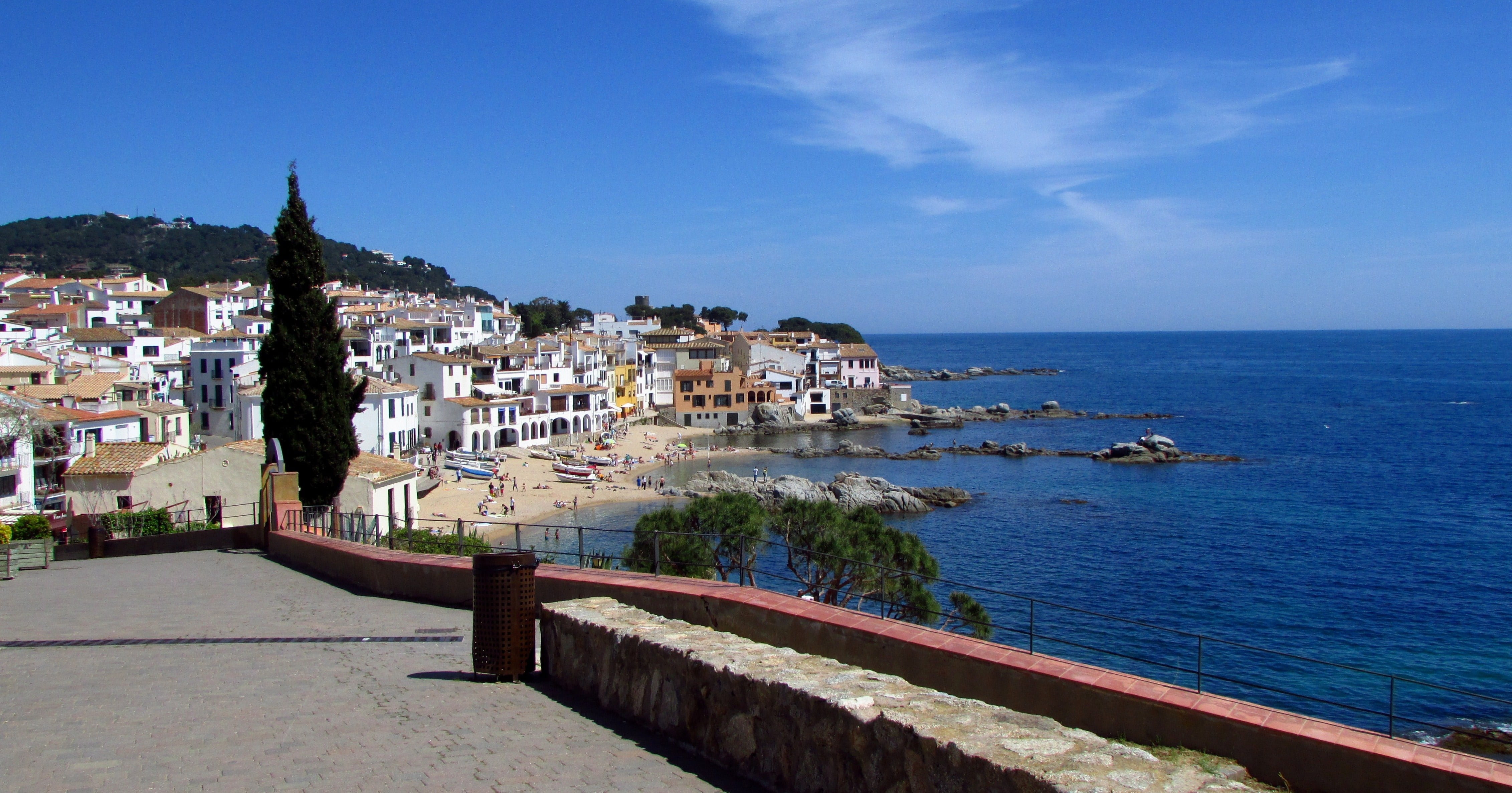 4K, town, famous Place, nature, calella de palafrugell, catalonia, mediterranean, water, no people, near, europe, costa, summer, built structure, outdoors, HD Wallpaper