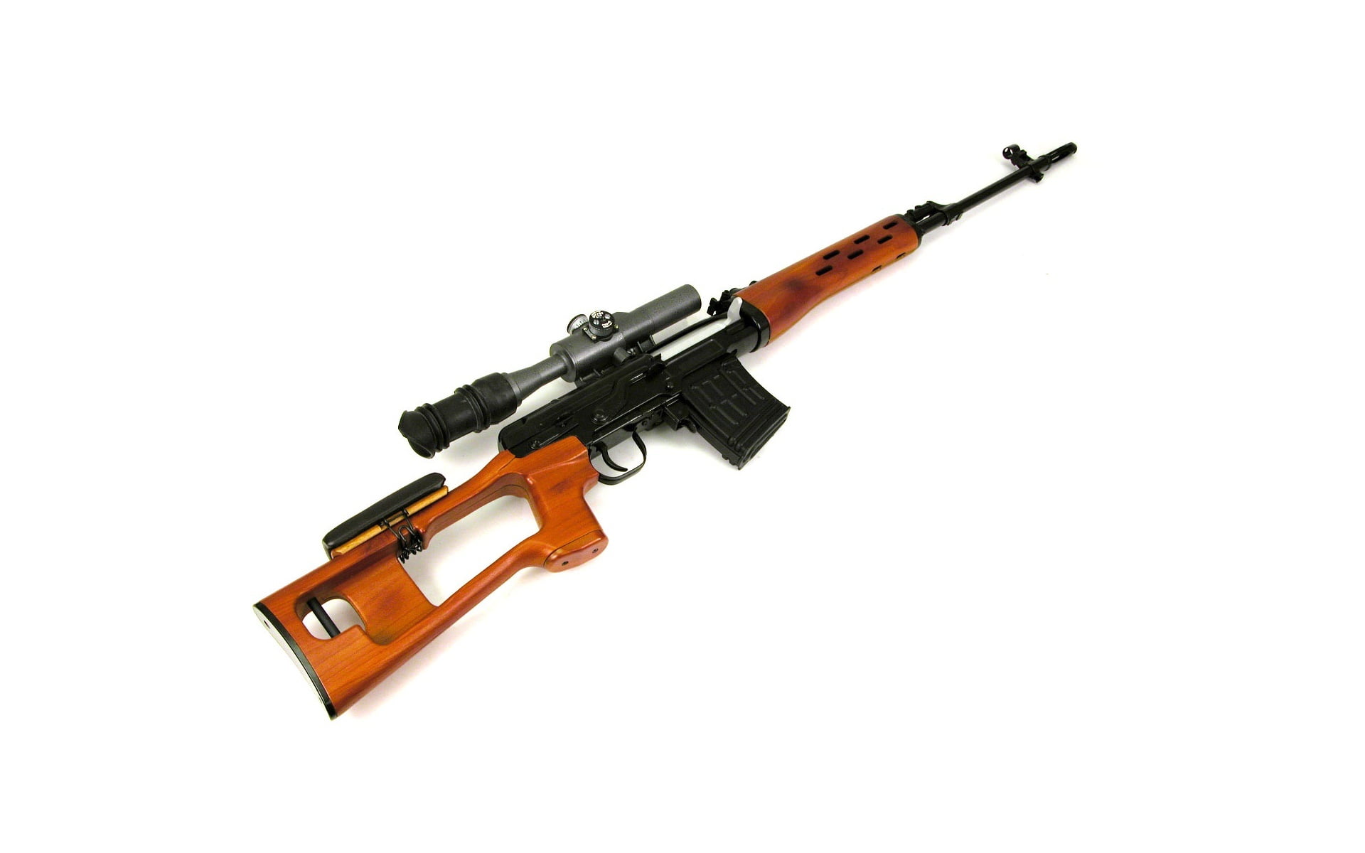 weapon, musical instrument, isolated, Dragunov sniper rifle, black color, indoors, studio Shot, isolated On White, SVD, military, handgun, security, no People, HD Wallpaper