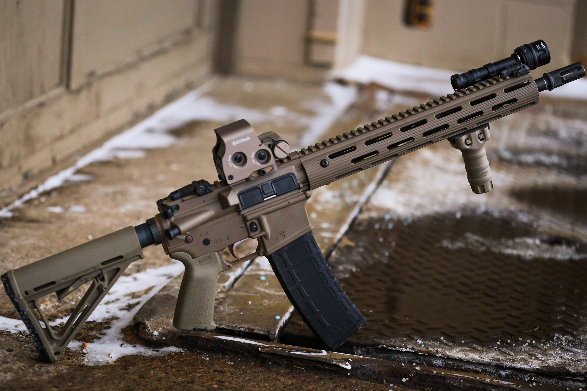 collimator, magpul, weapons, 1080P, assault rifle, HD Wallpaper