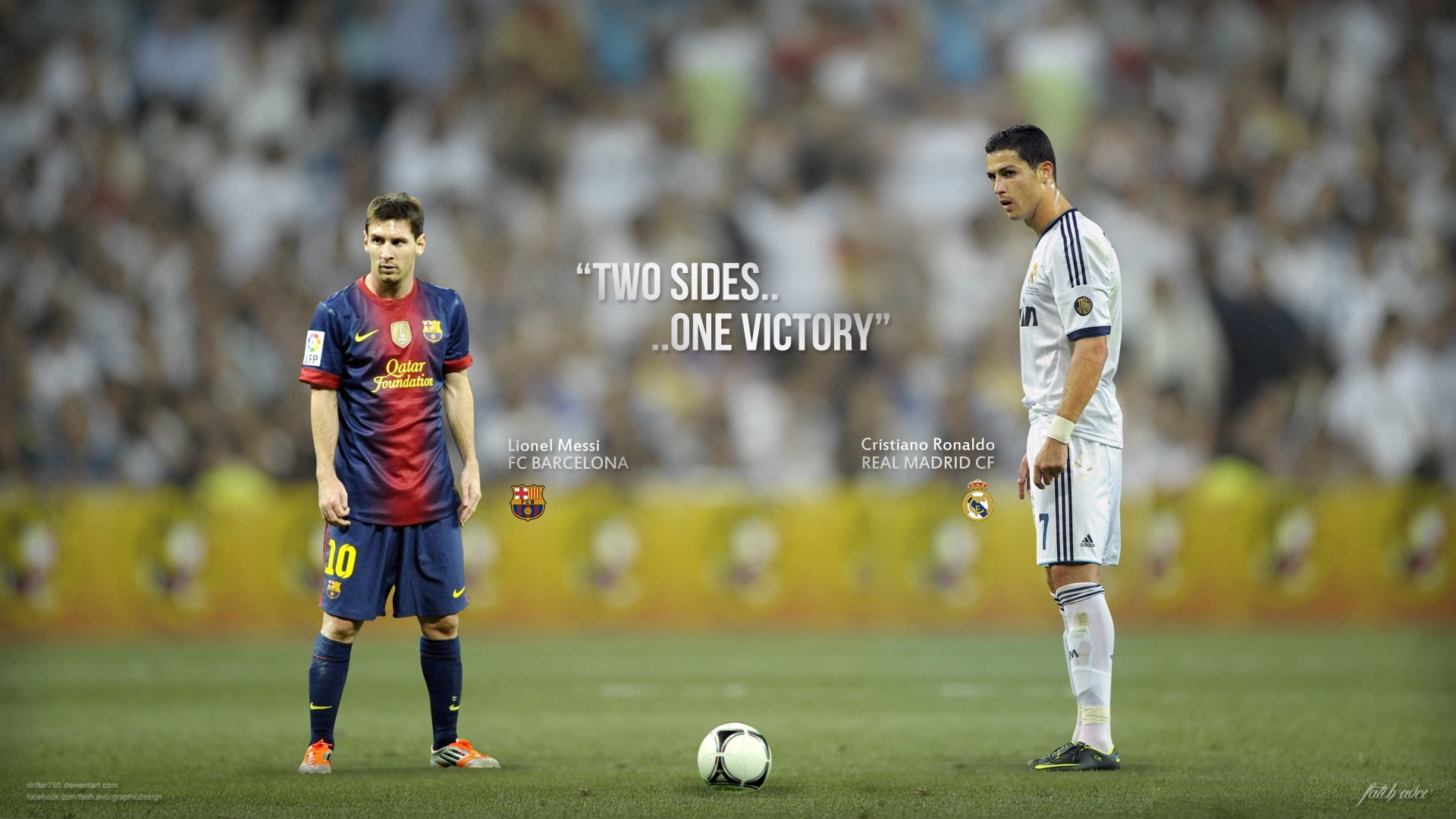FC Barcelona, El Clasico, 1080P, Lionel Messi, Ronaldo, soccer, Real Madrid, HD Wallpaper