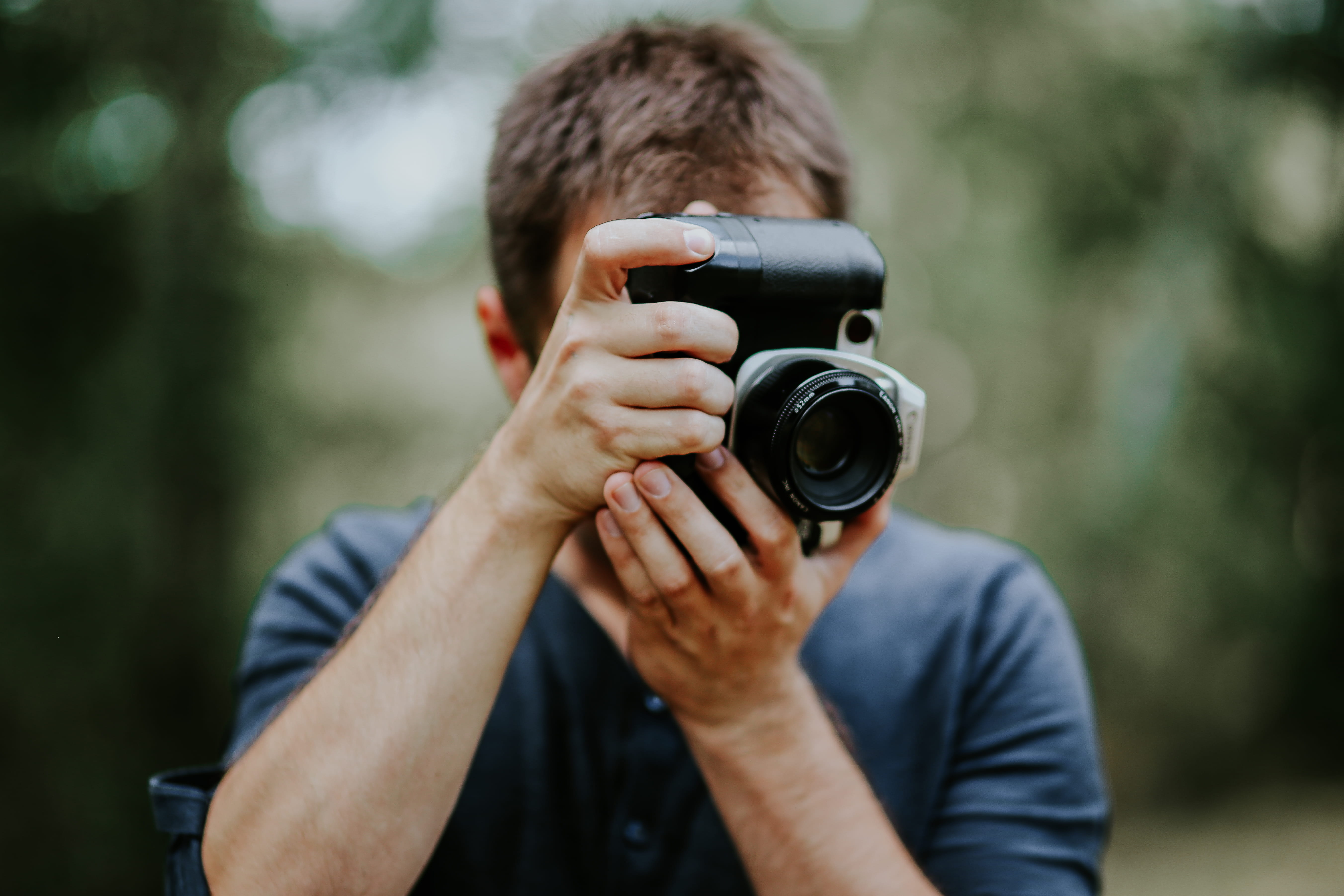 real people, lifestyles, headshot, young Adult, casual Clothing, 5K, one Man Only, camera - Photographic Equipment, focus on foreground, young, obscured face, HD Wallpaper