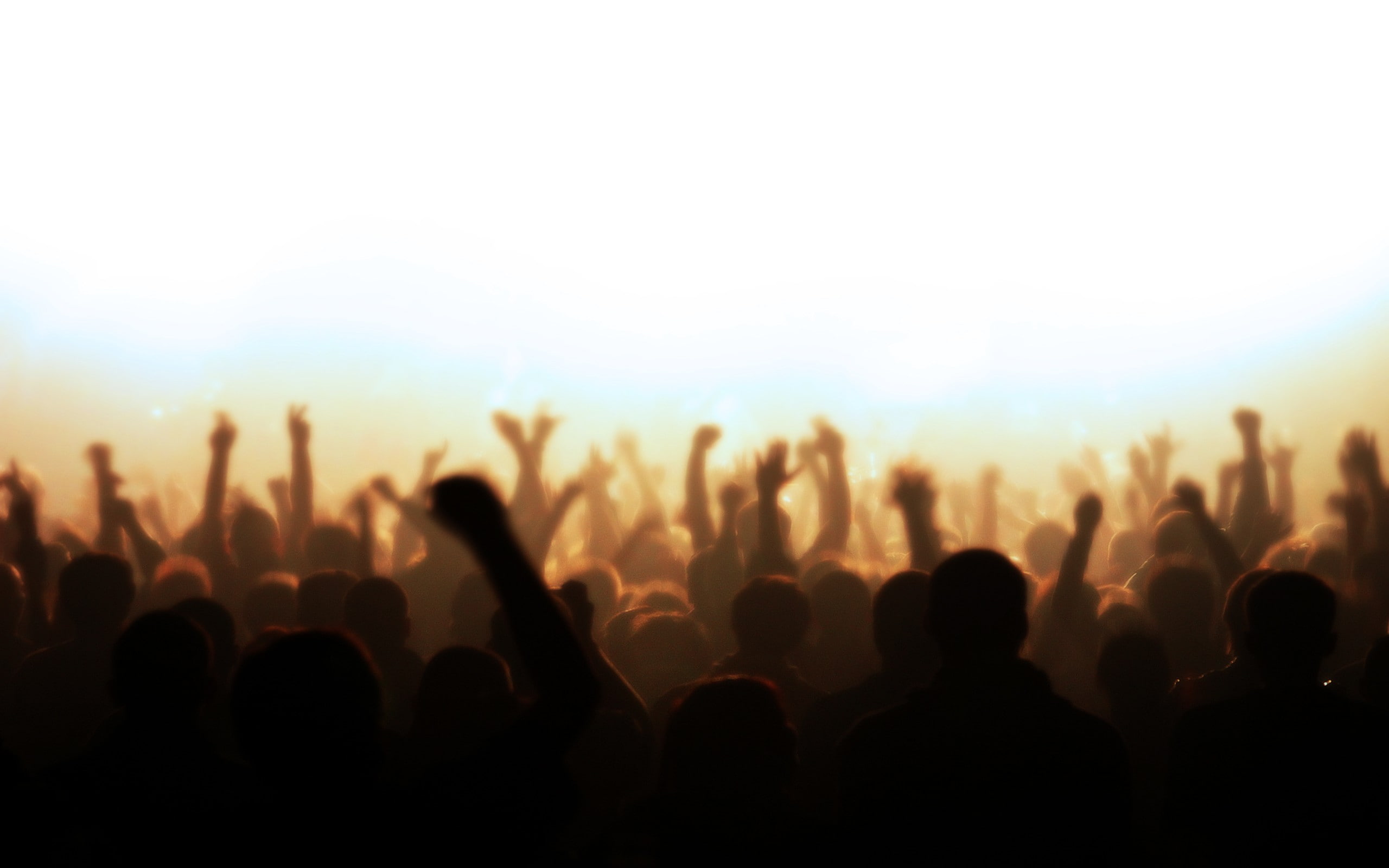 arms up, music festival, night, lifestyles, real people, copy space, excitement, silhouette, 2K, popular music concert, event, stage light, nightlife, HD Wallpaper