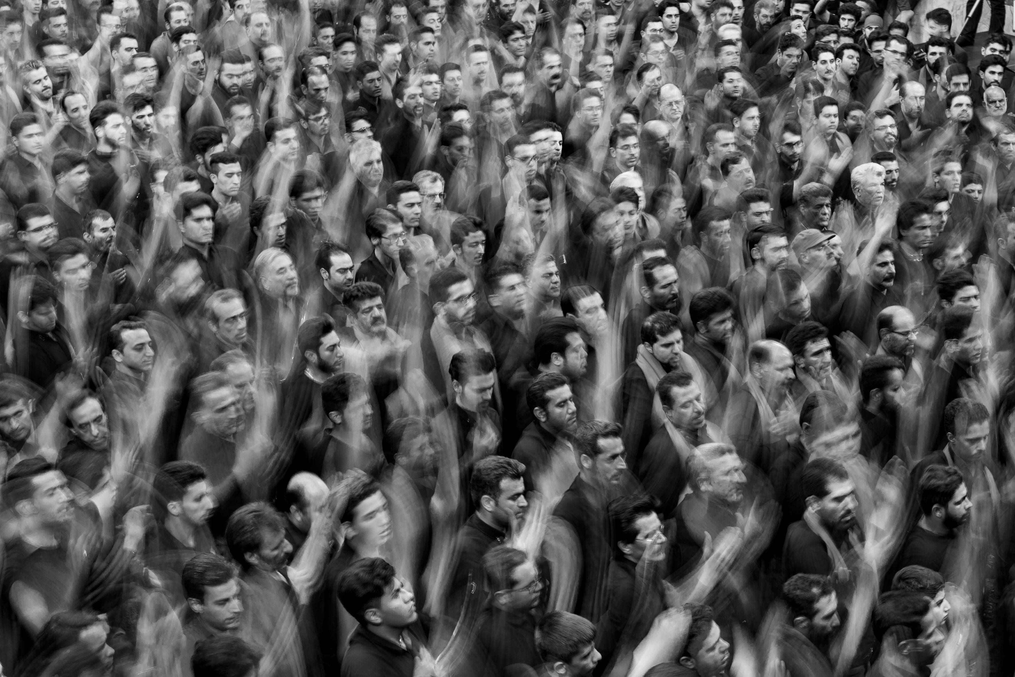 black and white, adult, day, women, protest, group of people, crowd, enjoyment, man, motion, high angle view, shouting, real people, outdoors, large group of people, HD Wallpaper