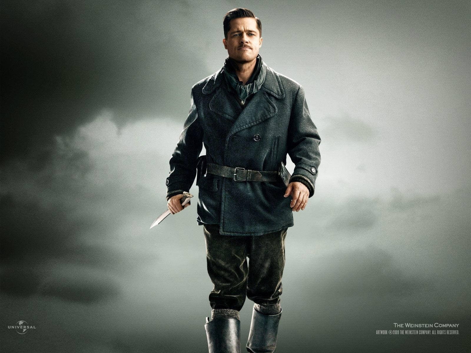 adventure, pitt, military, war, basterds, drama, wwll, inglourious, 720P, HD Wallpaper