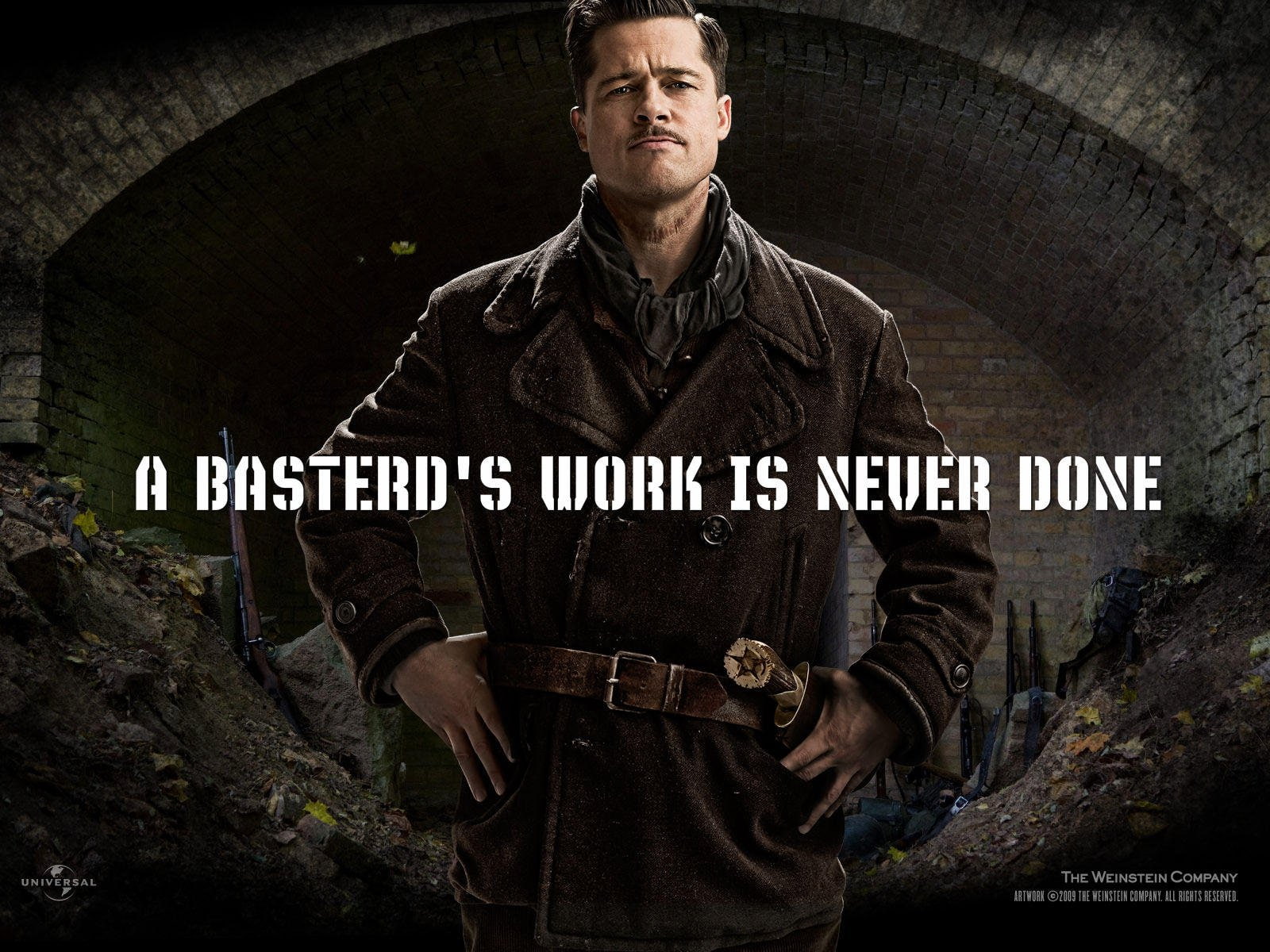 drama, 720P, war, wwll, pitt, military, basterds, inglourious, adventure, HD Wallpaper
