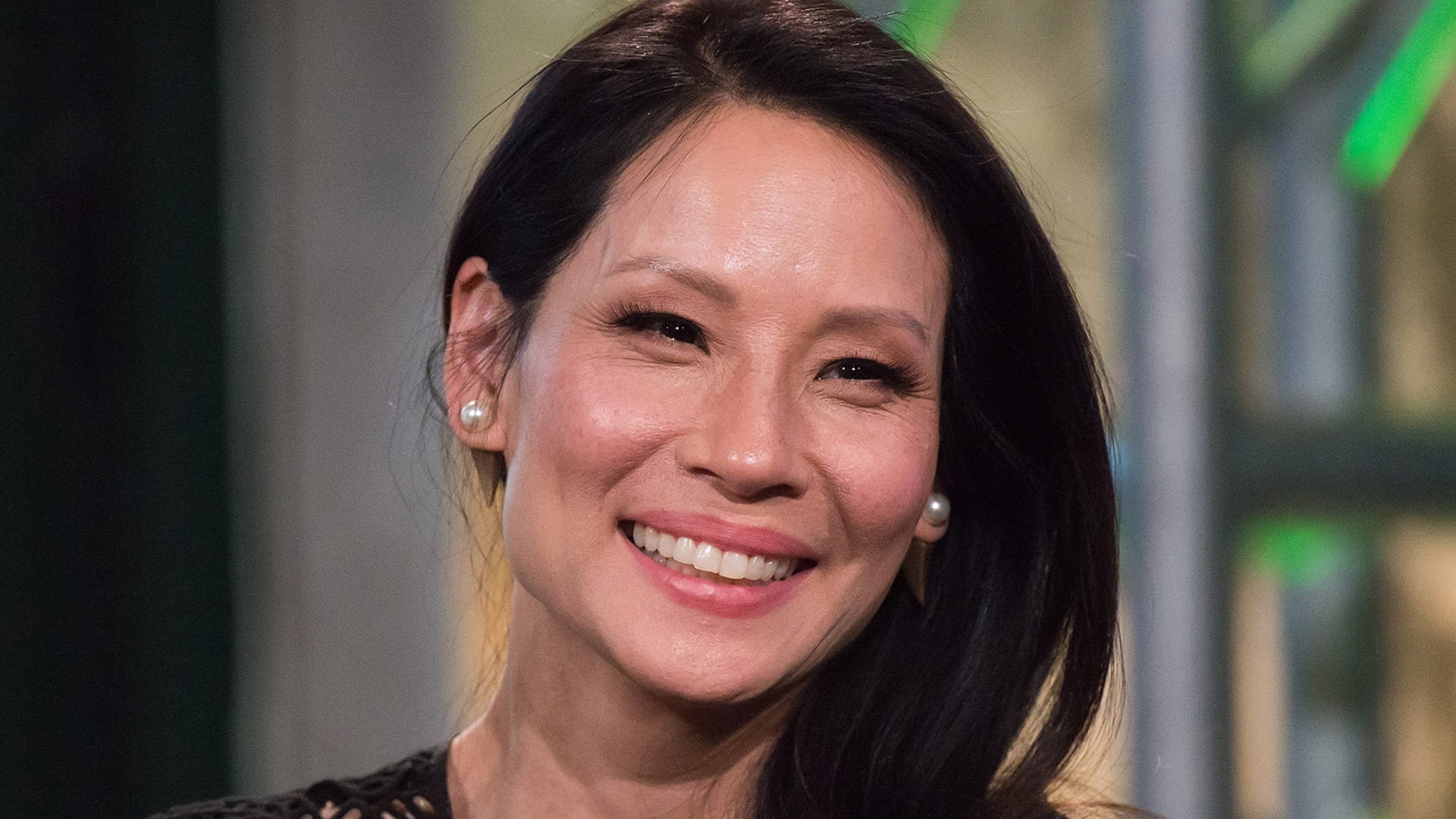 smiling, Girls, brunette, close-up, lucy liu, 1080P, actress, HD Wallpaper