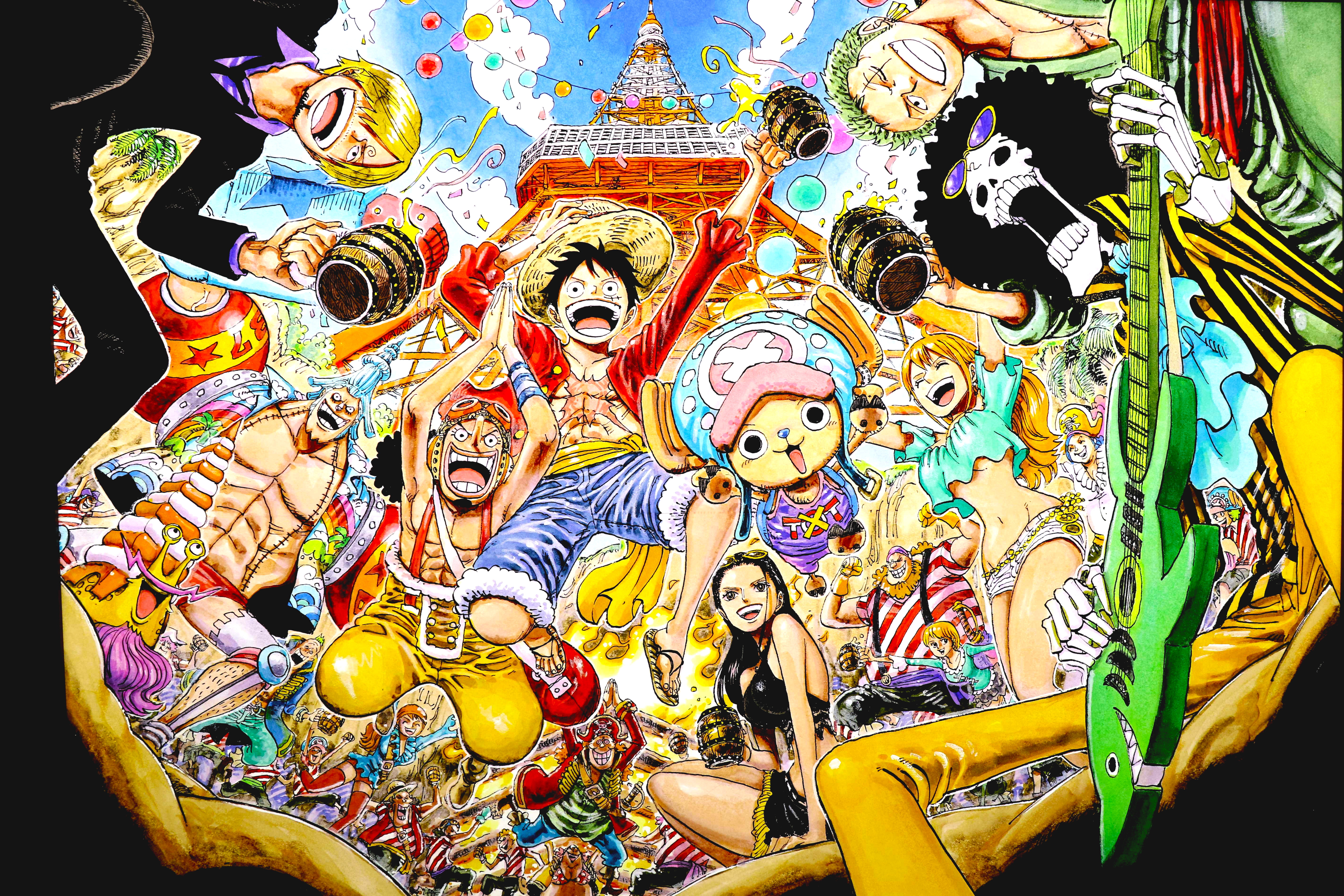 Nico Robin, Tony Tony Chopper, Sanji (One Piece), Monkey D. Luffy, Mugiwara (One Piece), Nami (One Piece), Anime, Brook (One Piece), Usopp (One Piece), HD Wallpaper