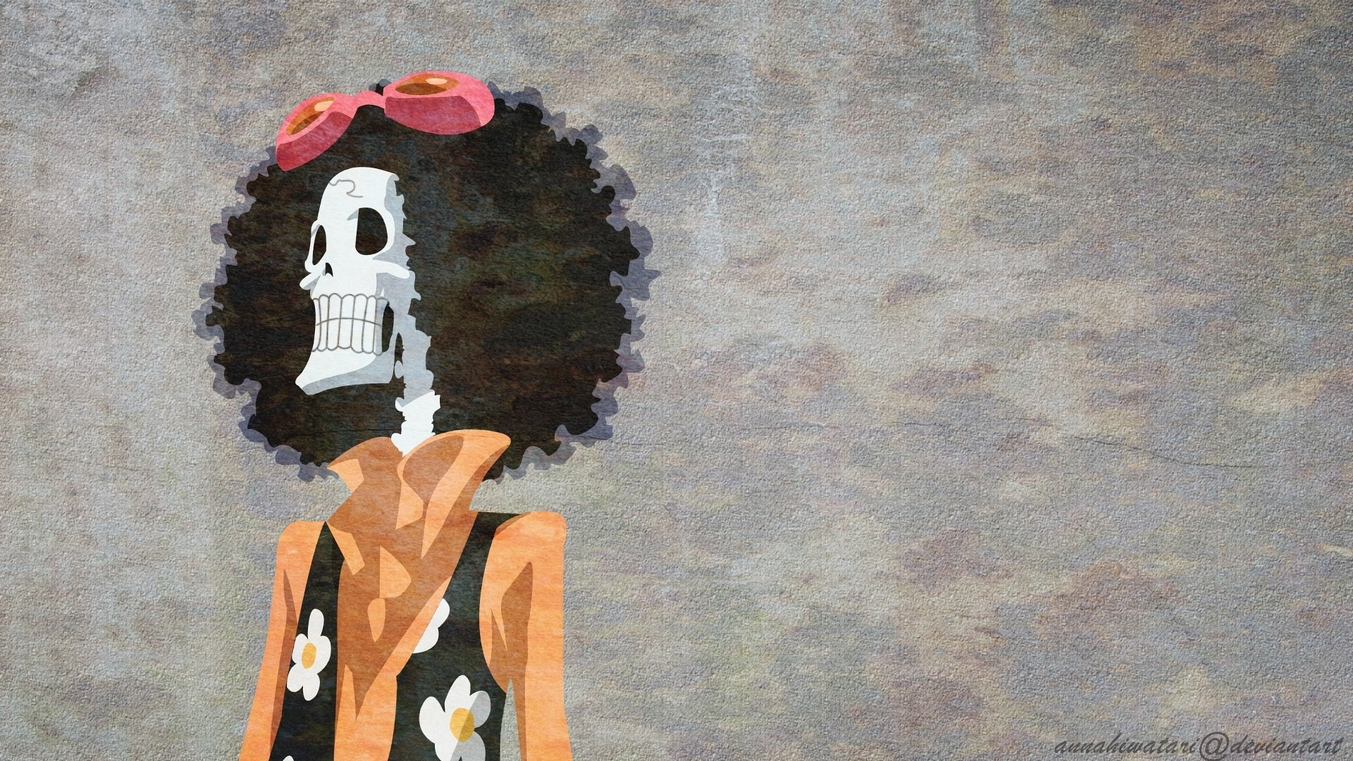 One Piece, Minimalist, Anime, Brook (One Piece), 1080P, HD Wallpaper