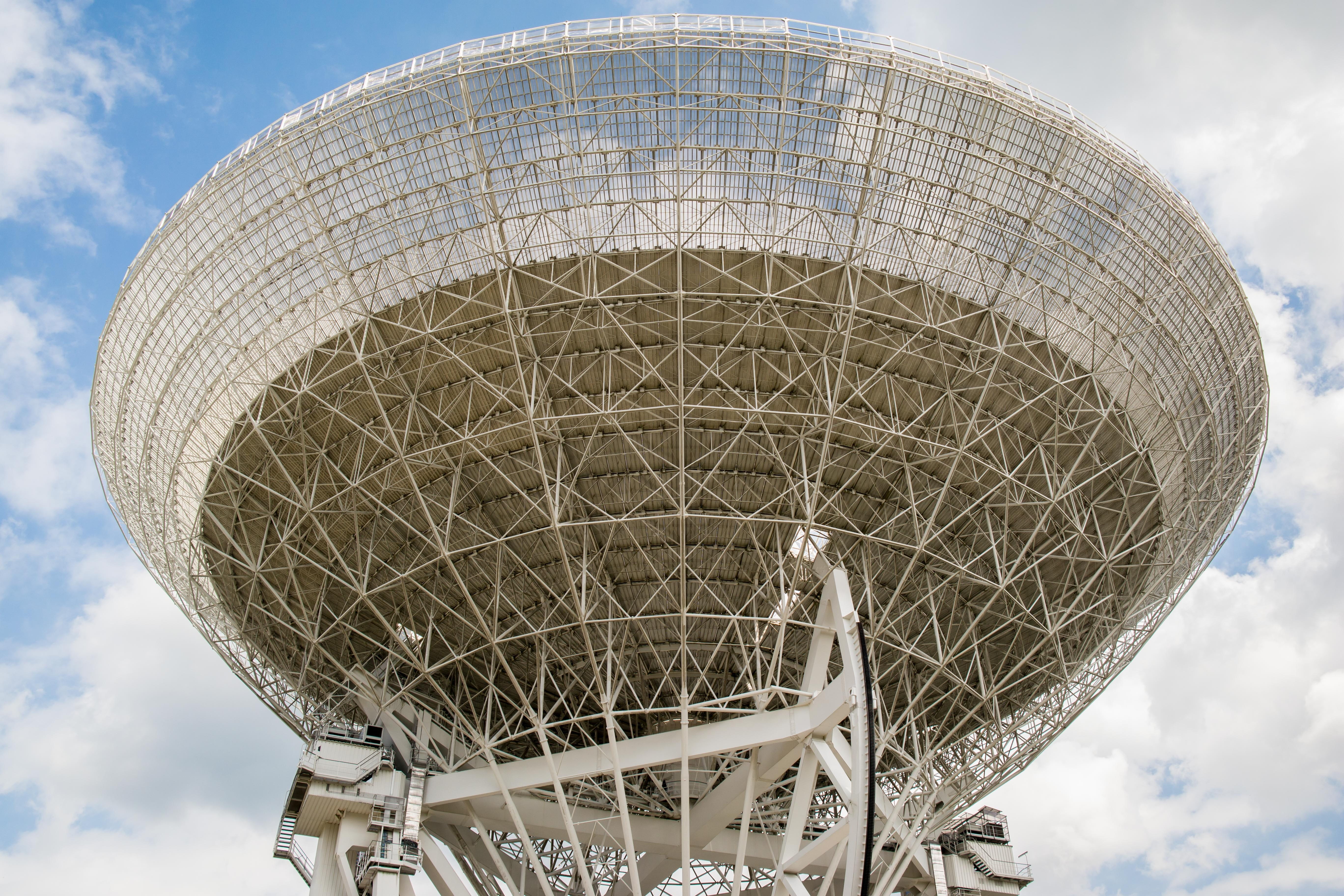 large telescope, communication, cloud - sky, max planck institute, connection, sphere, pattern, effelsberg, no people, eifel, sky, outdoors, astronomy, HD Wallpaper