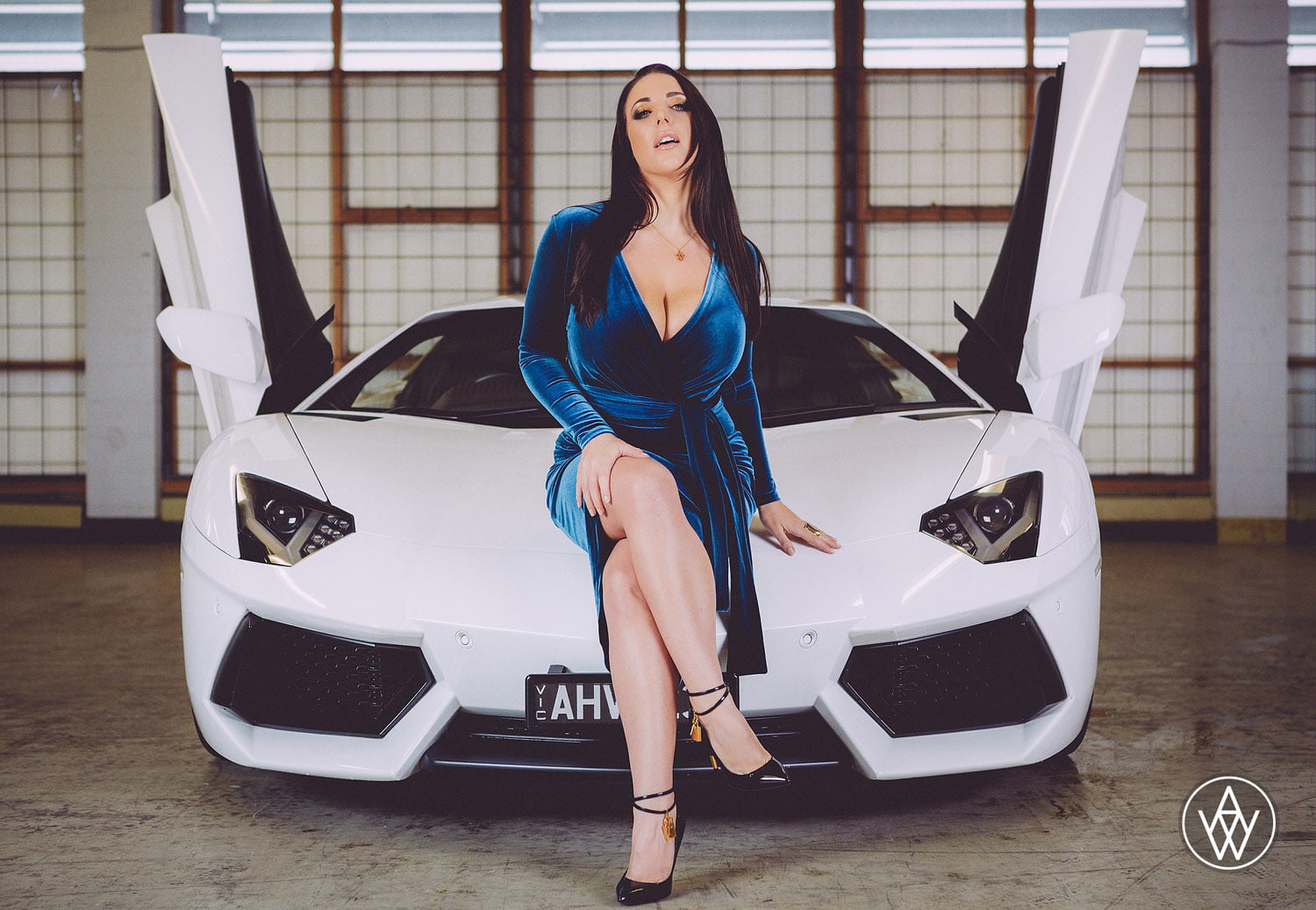 hairstyle, people, mode of Transport, 720P, holding, Lamborghini Aventador, happiness, modern, motor vehicle, females, car door, model, transportation, HD Wallpaper