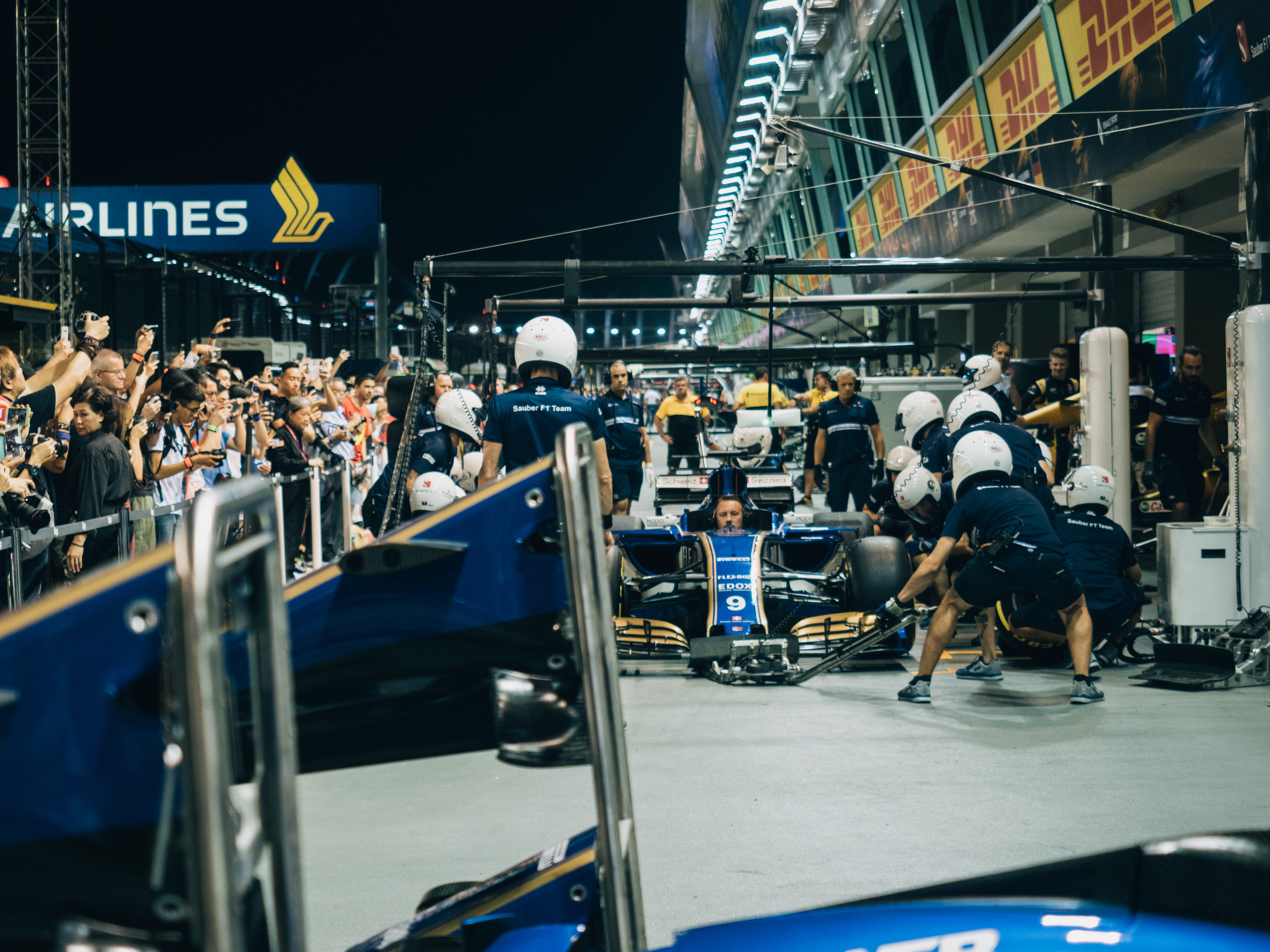 racecar, built structure, occupation, wrok, race, f1 pitstop, riding, performance, engineer, f1, land vehicle, city, william, arts culture and entertainment, HD Wallpaper