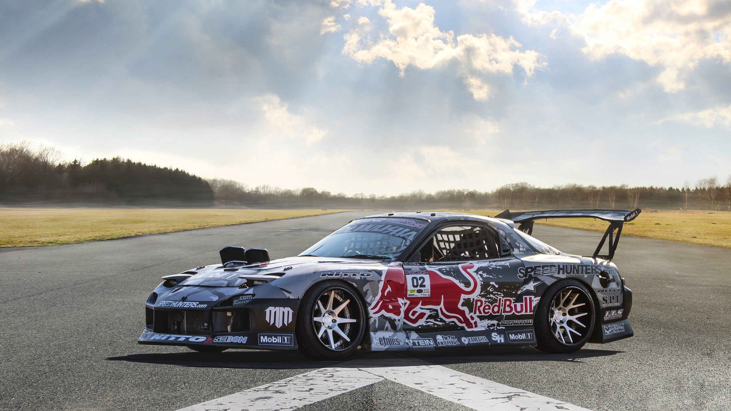 RX7, competition, mode of transportation, sky, gray, land Vehicle, motor Racing Track, outdoors, coupe, speed, winning, 2K, barcelona - Spain, championship, HD Wallpaper