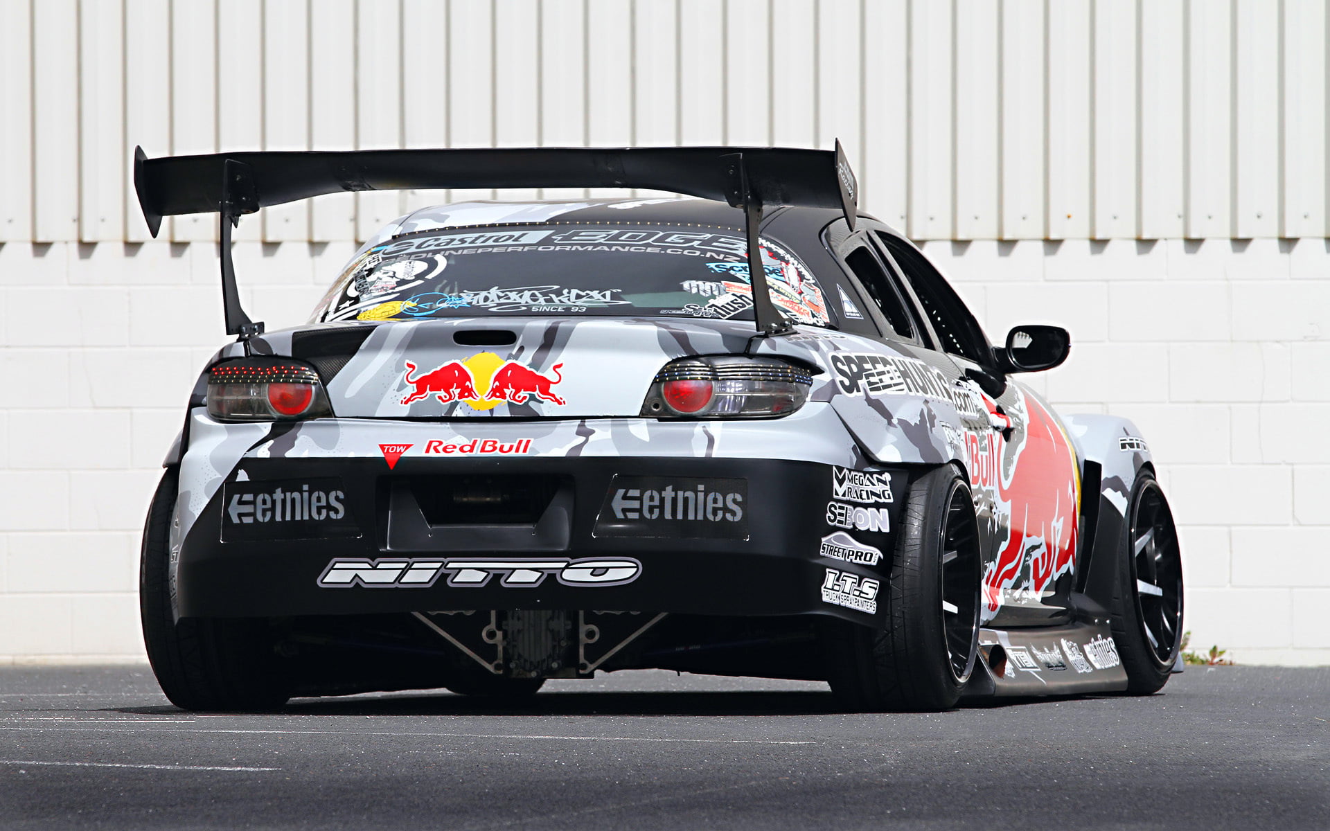 Tuning, architecture, machinery, barcelona - Spain, number, championship, sports, montmelo , engine, no people, sports Venue, travel, black, Sportcar, RX-8, HD Wallpaper