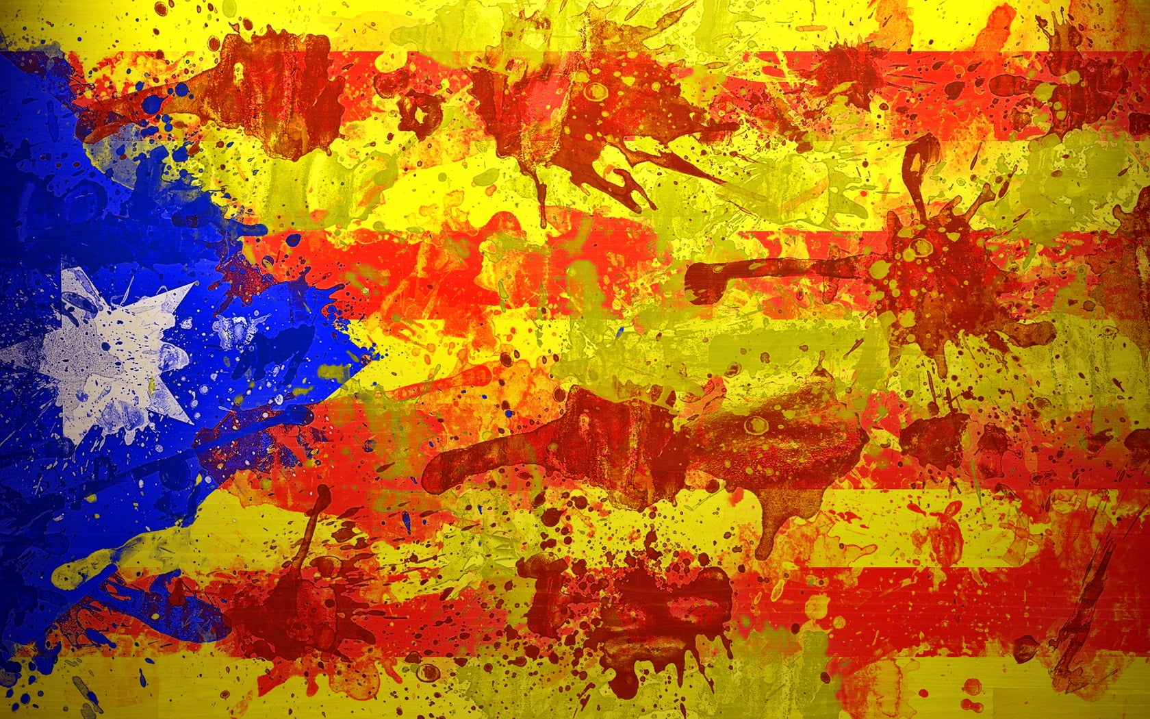 yellow, art and craft, blue, stained, barcelona, backdrop, colors, abstract, oil painting, paint, vibrant color, red, 720P, painted, creativity, textured, HD Wallpaper