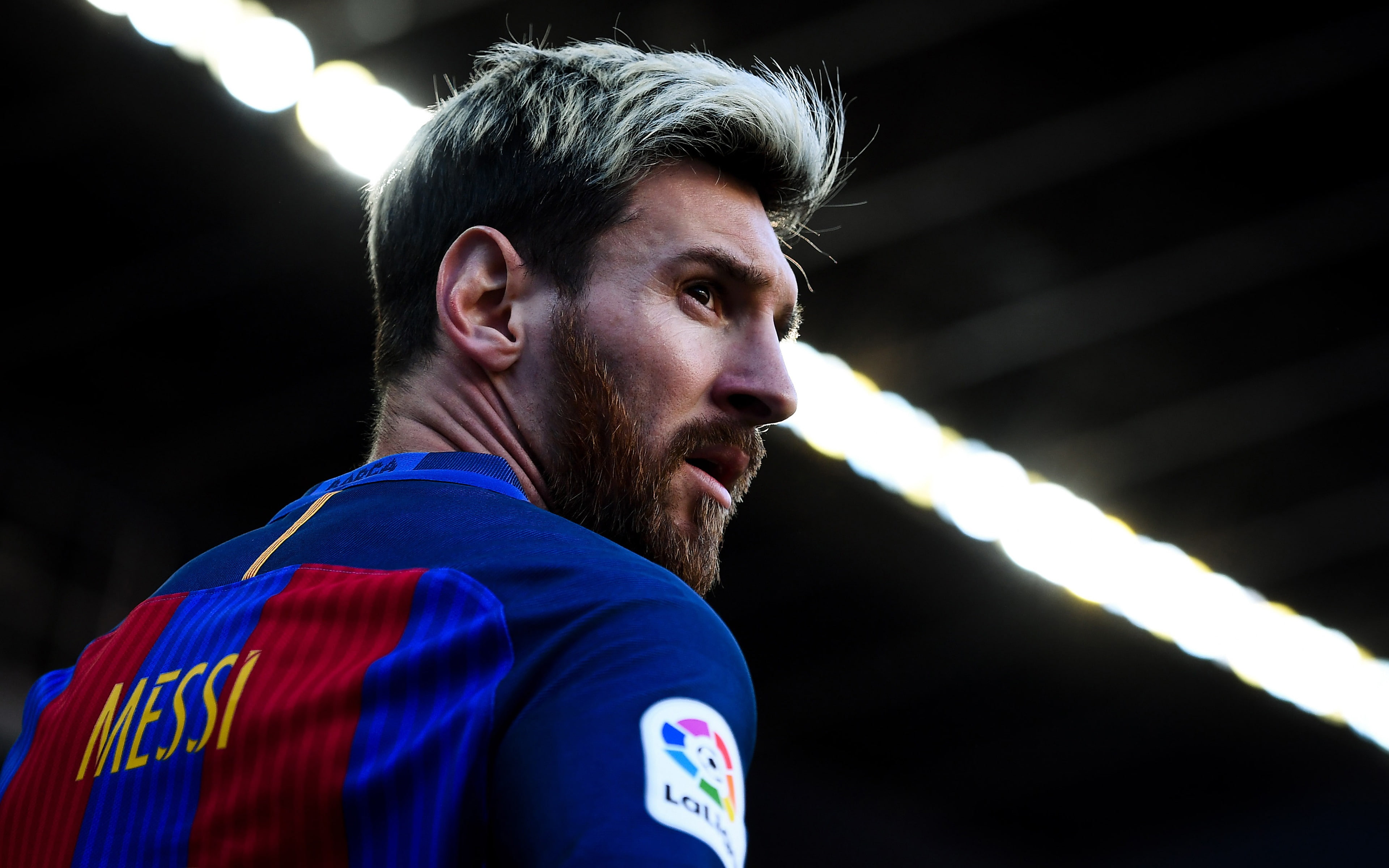 facial hair, club, side view, stubble, young adult, looking, lionel, barcelona, real people, beard, messi, one person, mid adult, portrait, lifestyles, HD Wallpaper
