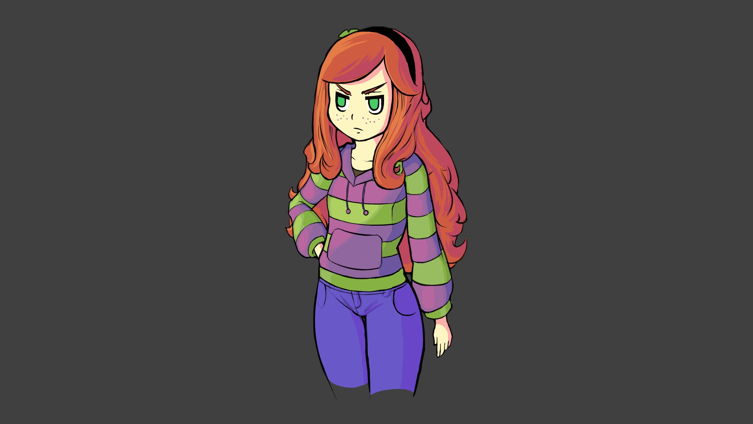 1080P, Vivian James, GamerGate, emotion, young adult, clothing, depression - sadness, childhood, full length, copy space, portrait, indoors, females, teenager, HD Wallpaper