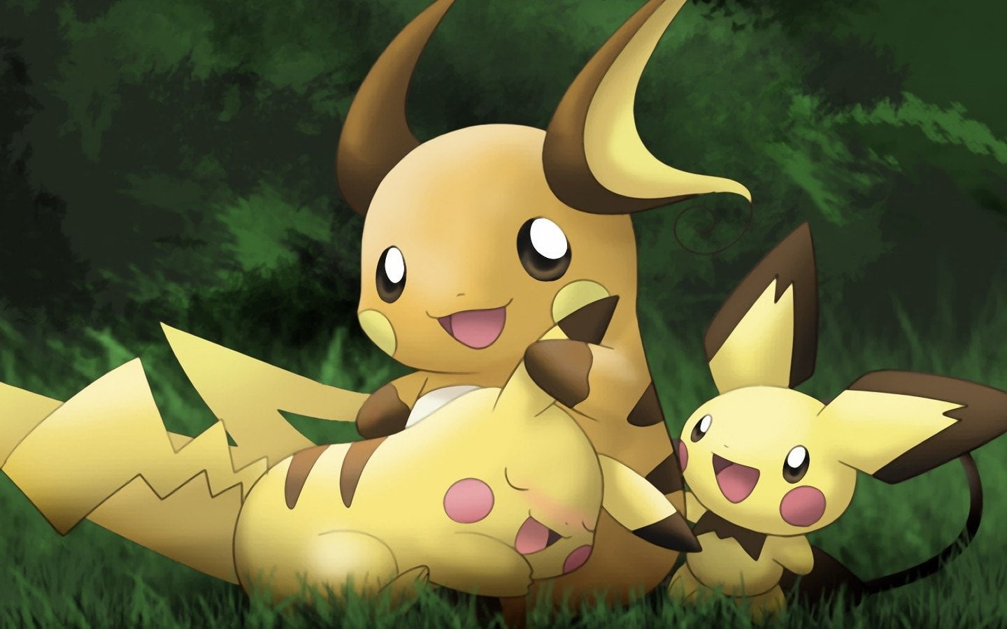 rabbit - Animal, animal, vector, yellow, field, Pichu (Pokémon), creativity, cute, plant, Pokémon, cheerful, close-up, computer Graphic, cartoon, nature, HD Wallpaper
