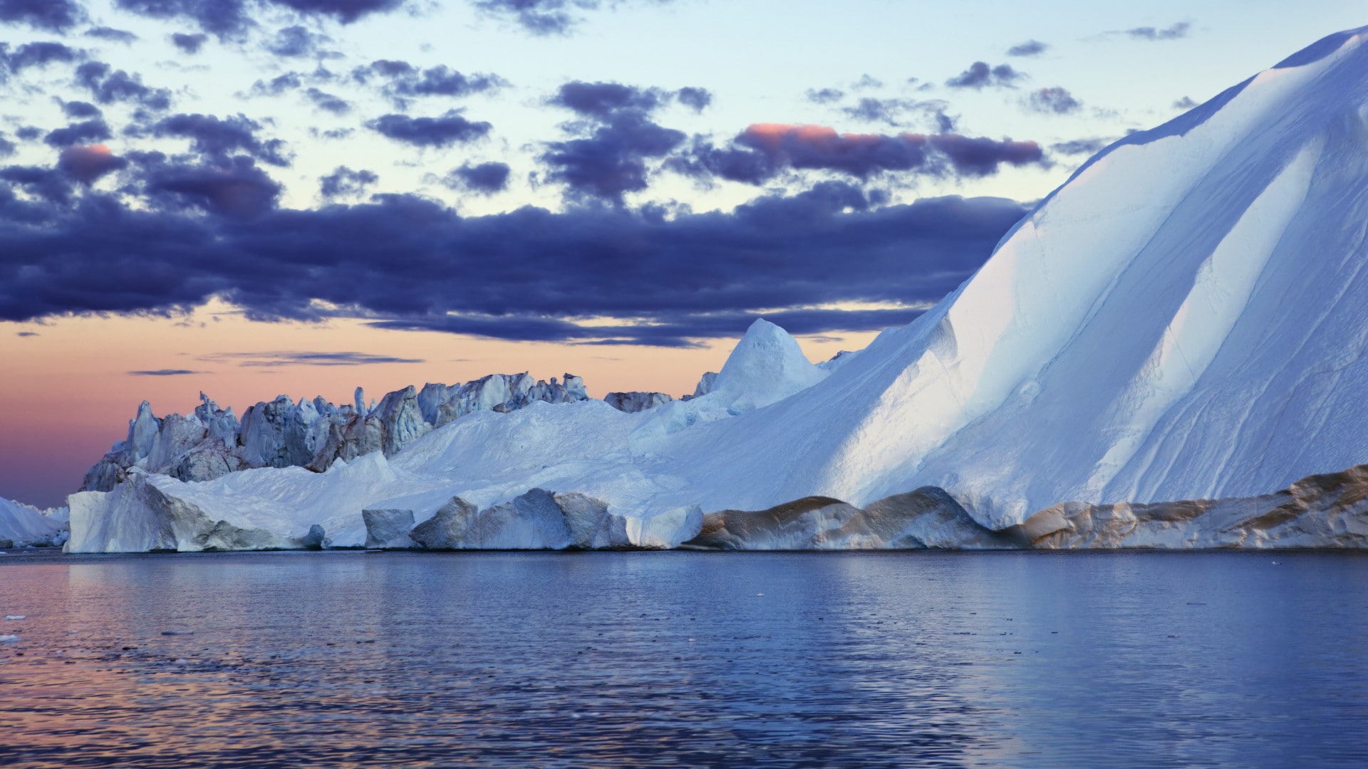 1080P, ice, Arctic, sea, snow, nature, clouds, HD Wallpaper