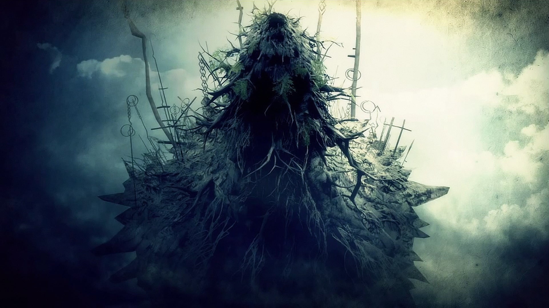 adult, hairstyle, feather, leisure activity, tree, one person, nature, Demons Souls, long hair, spooky, human hair, real people, digital composite, digital, HD Wallpaper
