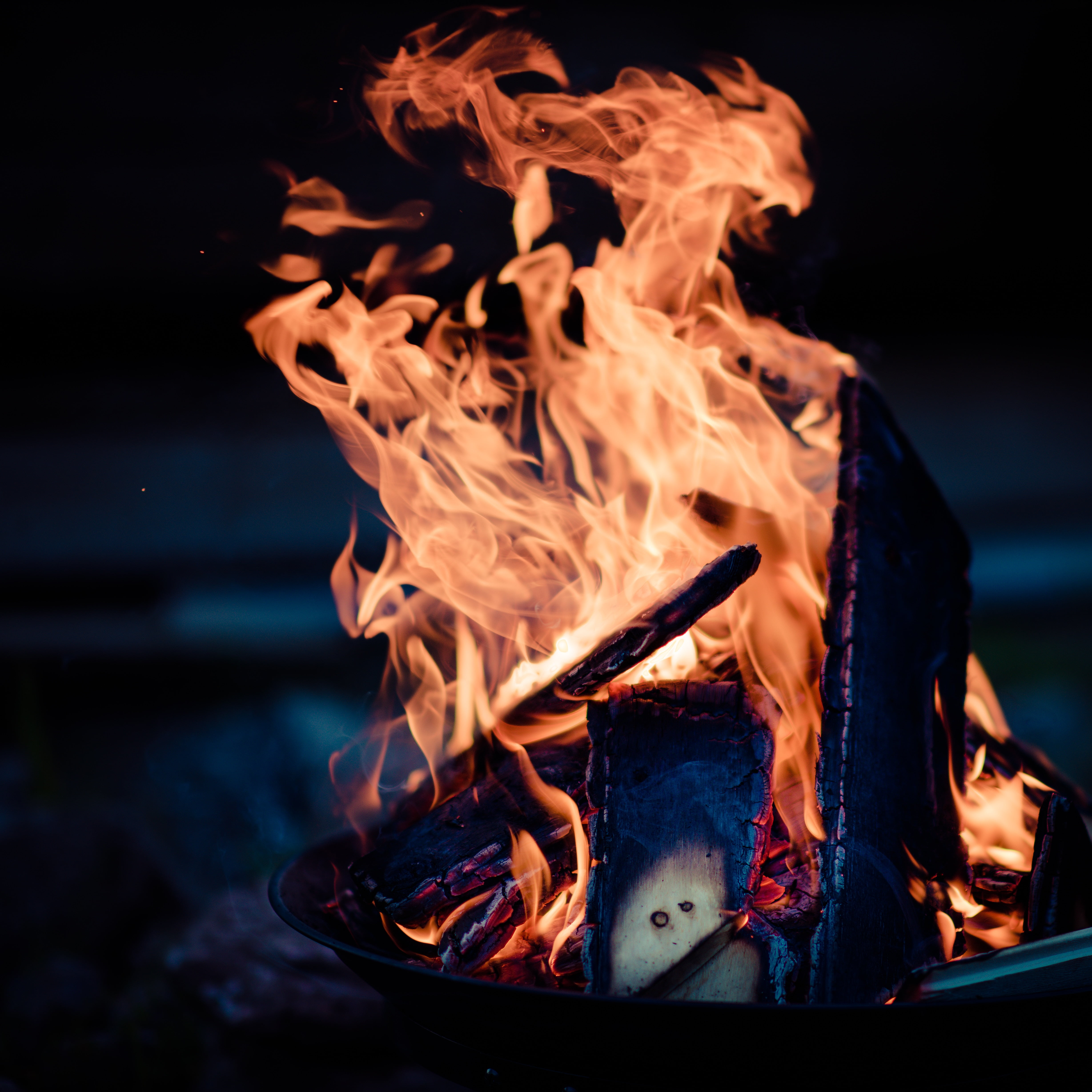 barbecue grill, ash, motion, bonfire, campfire, burning, long exposure, camping, wood, brown, heat - temperature, flame, glowing, no people, firewood, inferno, Phone HD Wallpaper