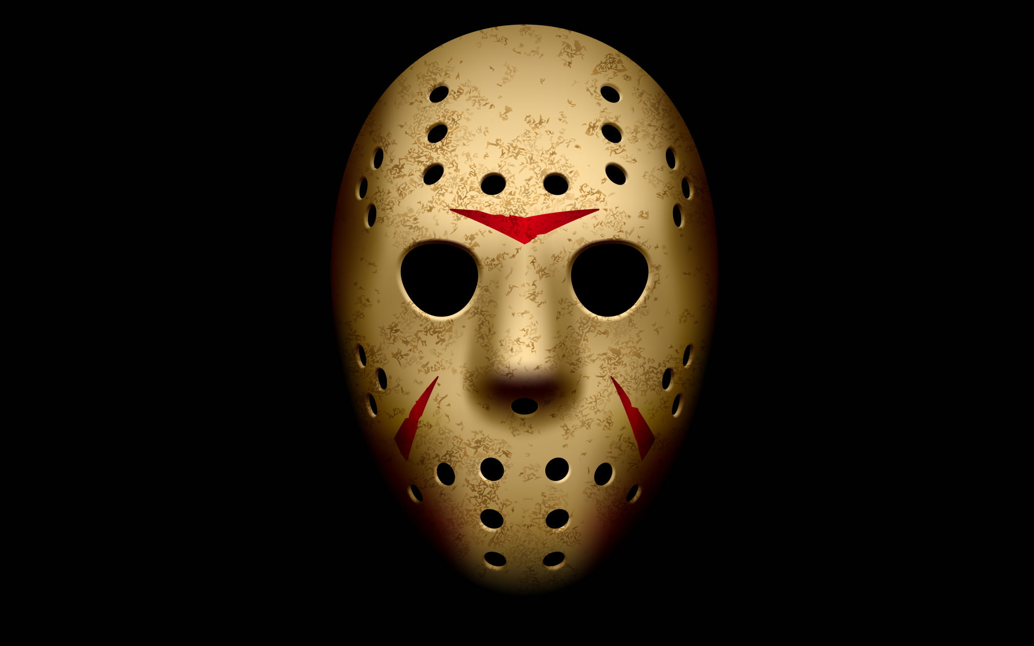 mask, 1080P, black background, Friday the 13th, Jason Voorhees, HD Wallpaper