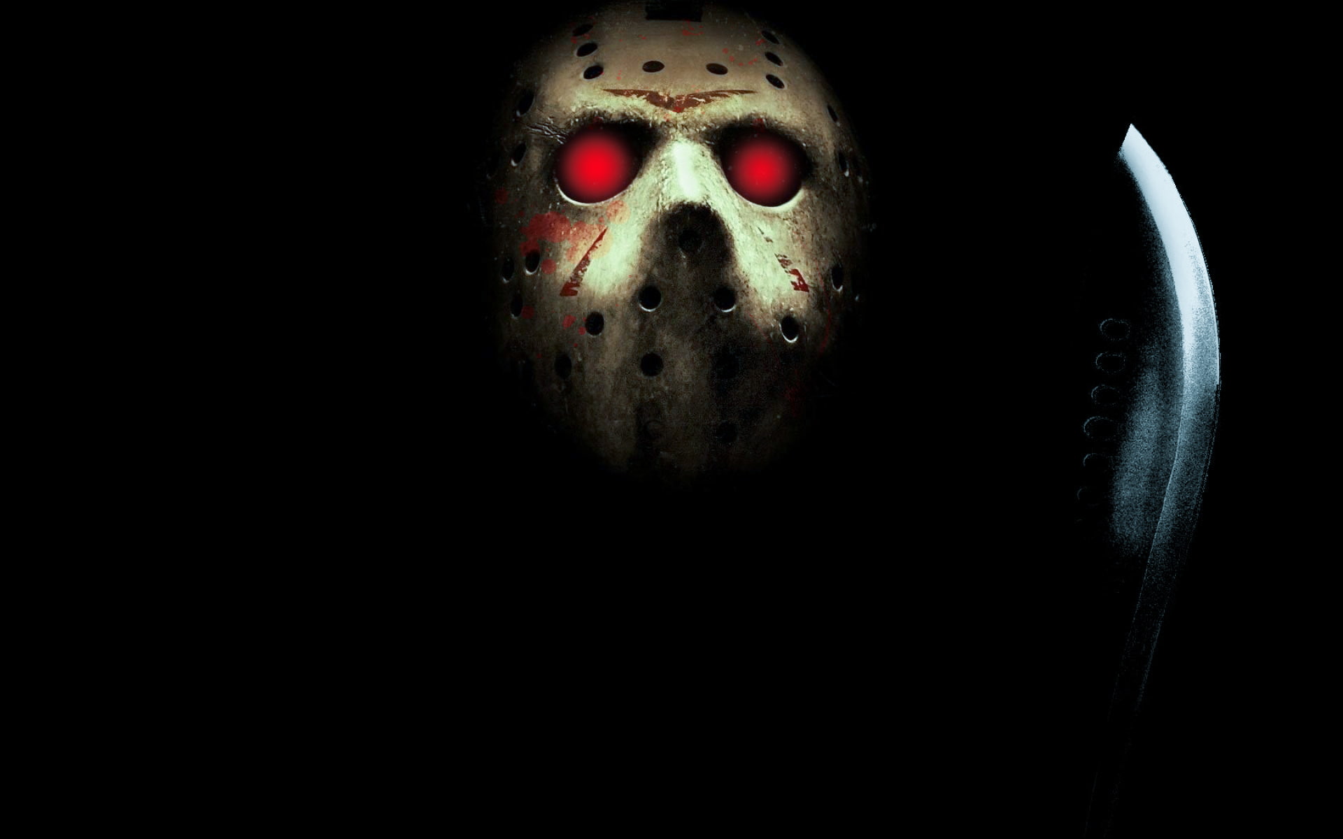 1080P, jason, machete, the, 13th, friday, eyes, red, mask, voorhees, HD Wallpaper
