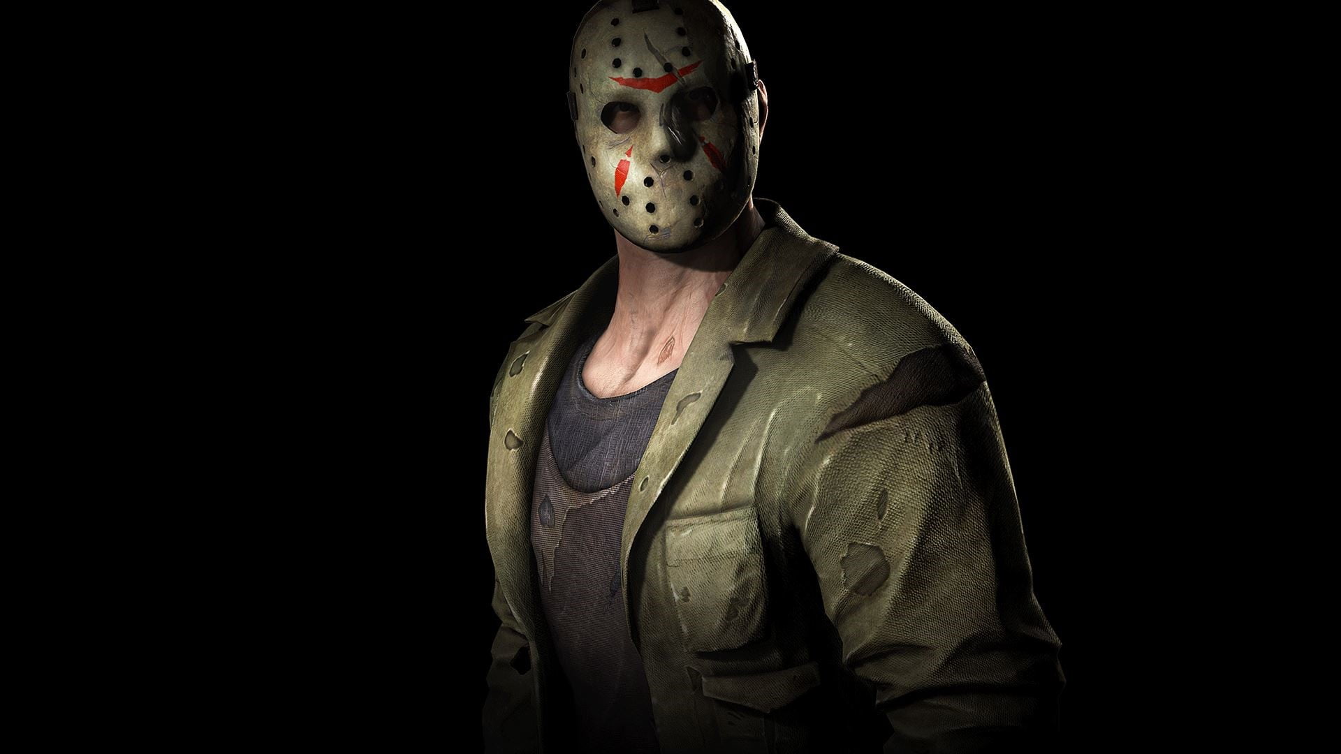 looking at camera, waist up, standing, one person, headshot, Character, obscured face, studio shot, mask - disguise, indoors, mask, front view, portrait, HD Wallpaper