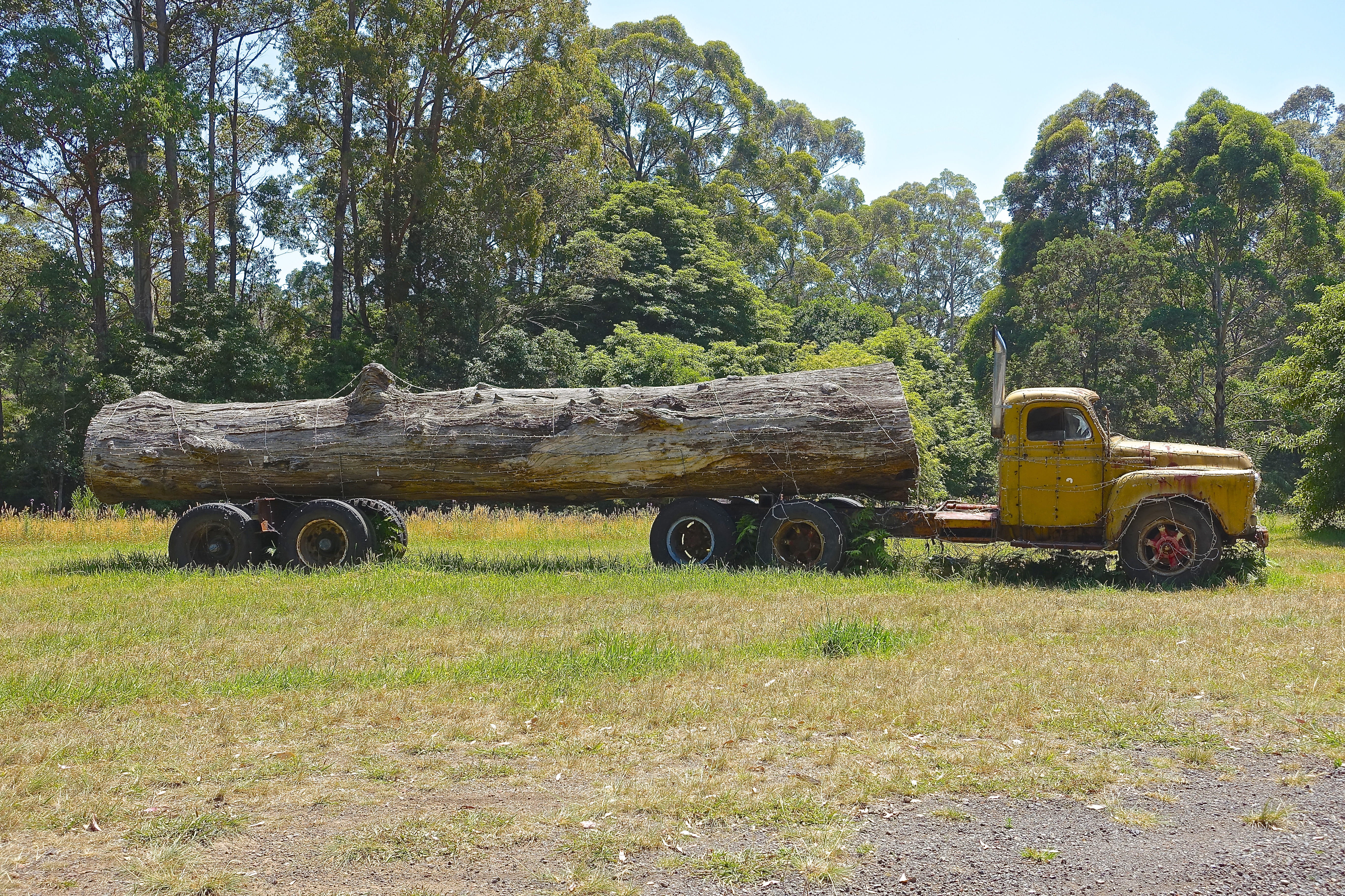 landscape, industry, outdoors, machinery, old, motor, pulling, nature, 5K, tree, mode of transportation, vehicle, transportation, land Vehicle, day, large truck, HD Wallpaper