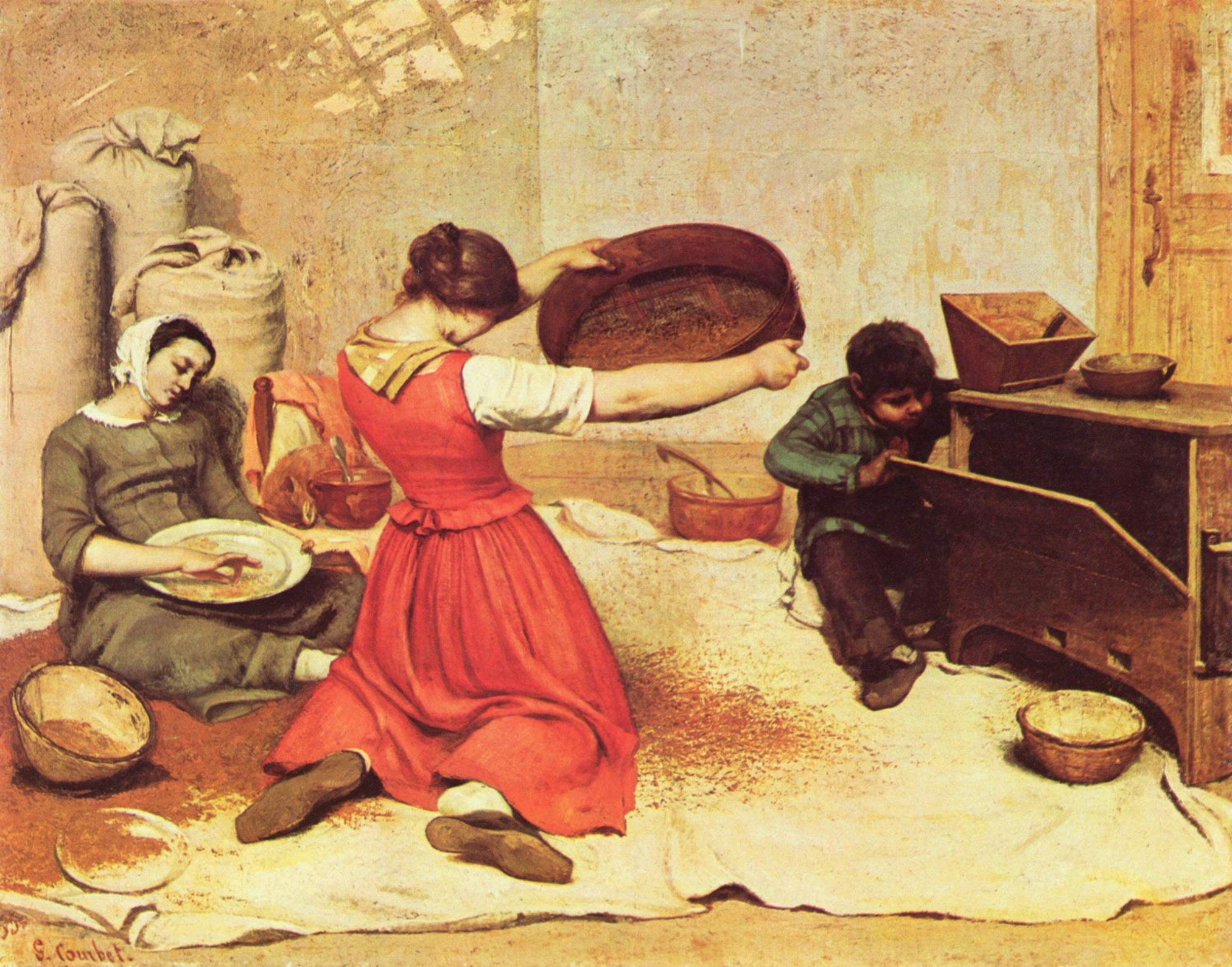 representation, belief, 1080P, child, traditional clothing, women, art and craft, full length, mural, males, people, Gustave Courbet, spirituality, clothing, HD Wallpaper
