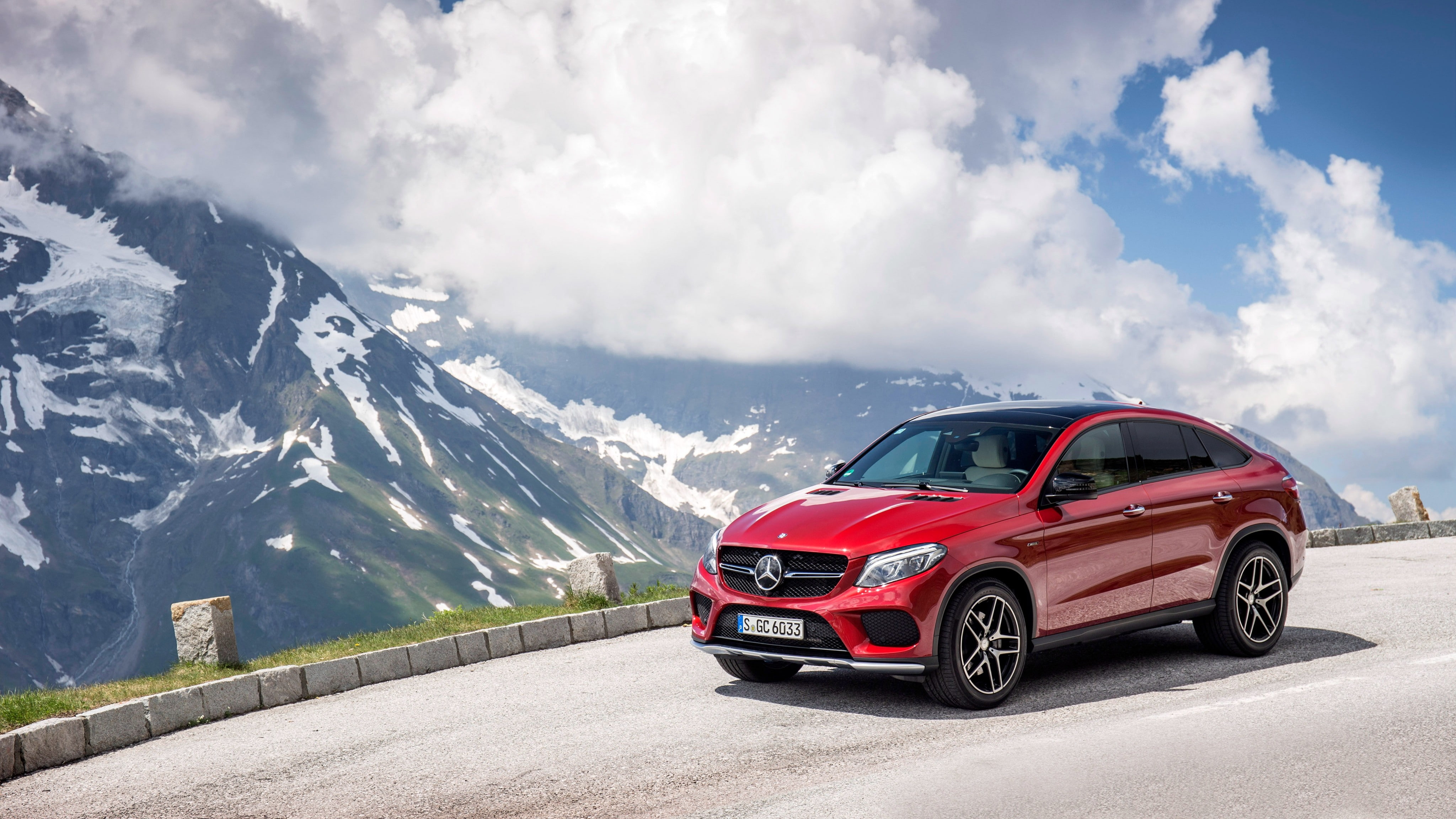 coupe, mercedes, AMG, sedan, C292, 4K, red, Mercedes-Benz, 2015, GLE 450, benz, 4MATIC, HD Wallpaper