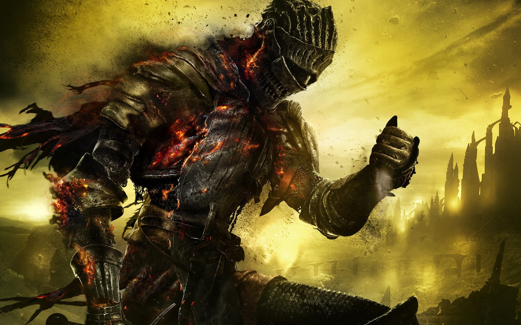 dark souls 3, ash, armor, art, 720P, fire, warrior, HD Wallpaper