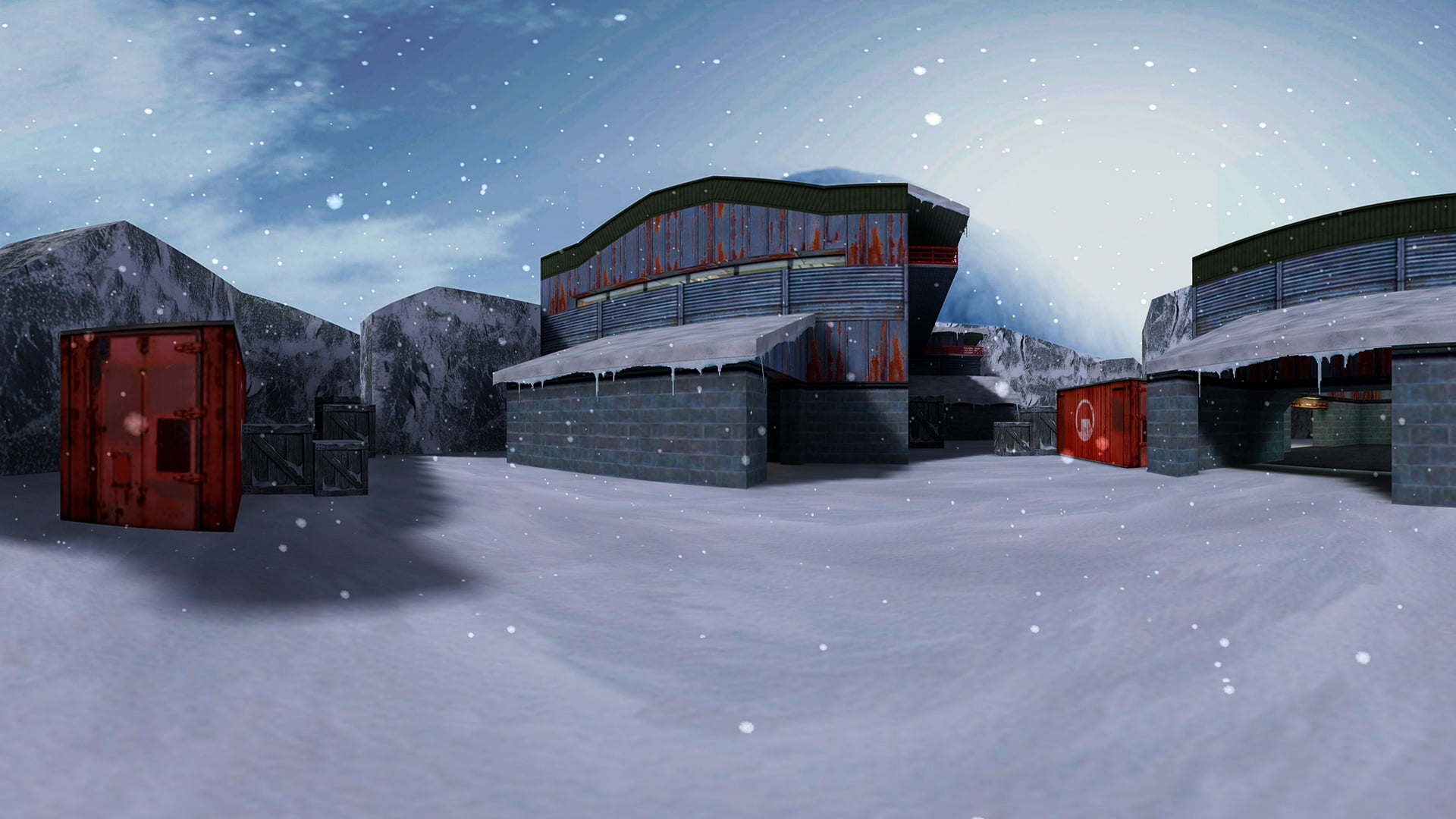nuke, 1080P, de_nuke_snow, snow, CS 1.6, Counter Strike, HD Wallpaper