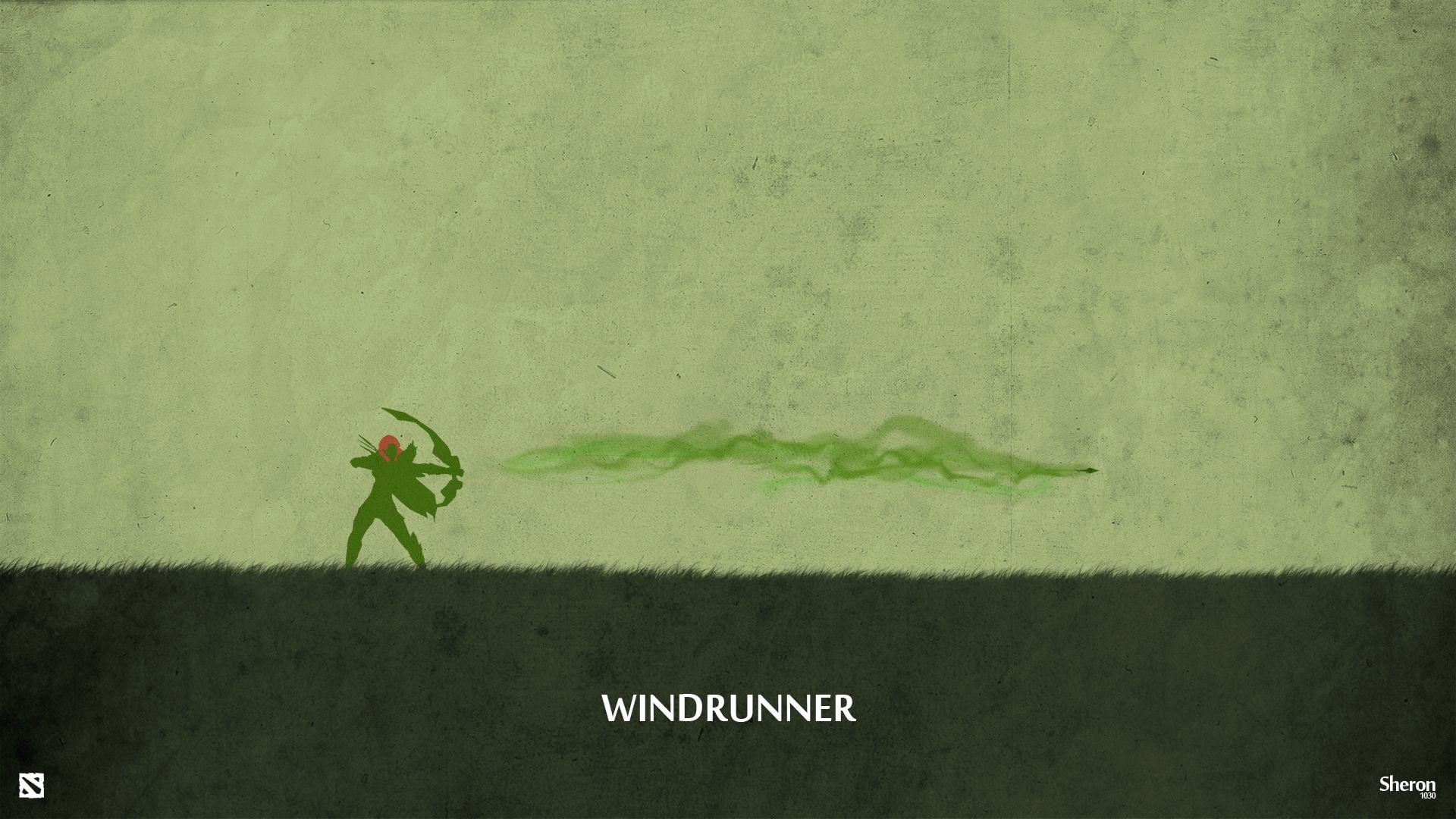 green, freshness, text, 1080P, flowering plant, growth, plant, flower, Dota 2, fragility, windrunner, nature, wall - building feature, plant part, HD Wallpaper